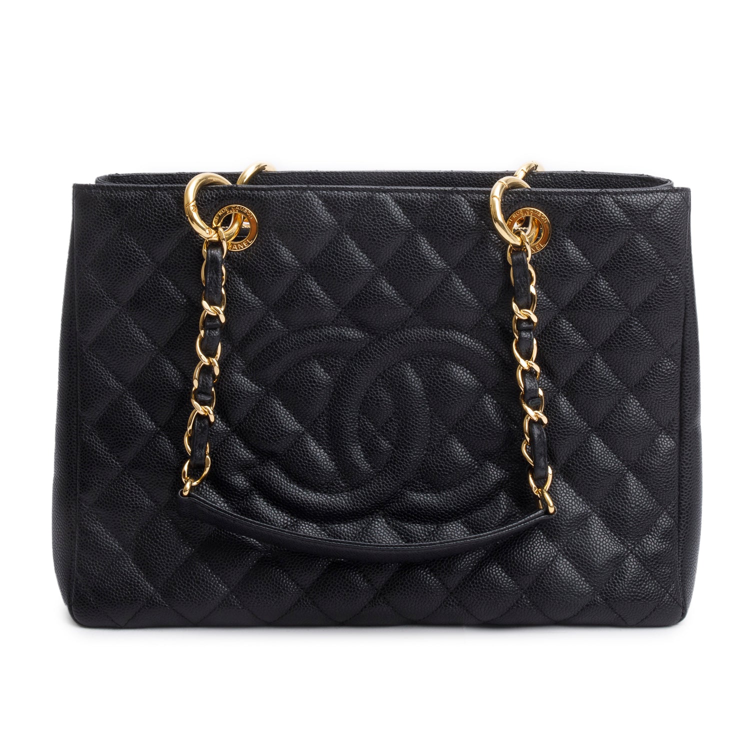 Chanel Black Caviar Leather Grand Shopping Tote (GST)
