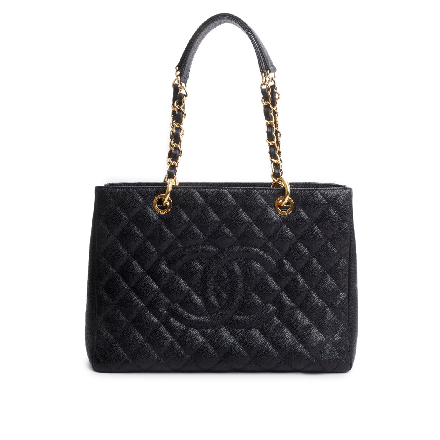 Chanel Black Caviar Leather Grand Shopping Tote (GST)