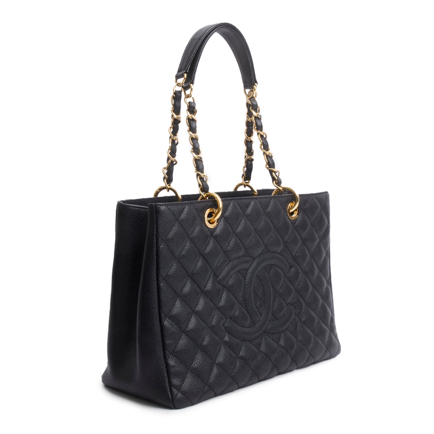 Chanel Black Caviar Leather Grand Shopping Tote (GST)
