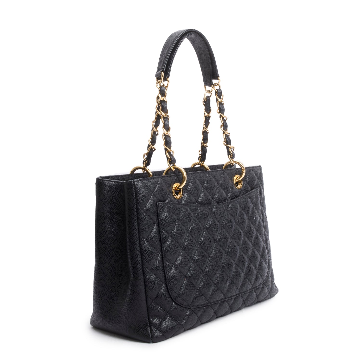 Chanel Black Caviar Leather Grand Shopping Tote (GST)