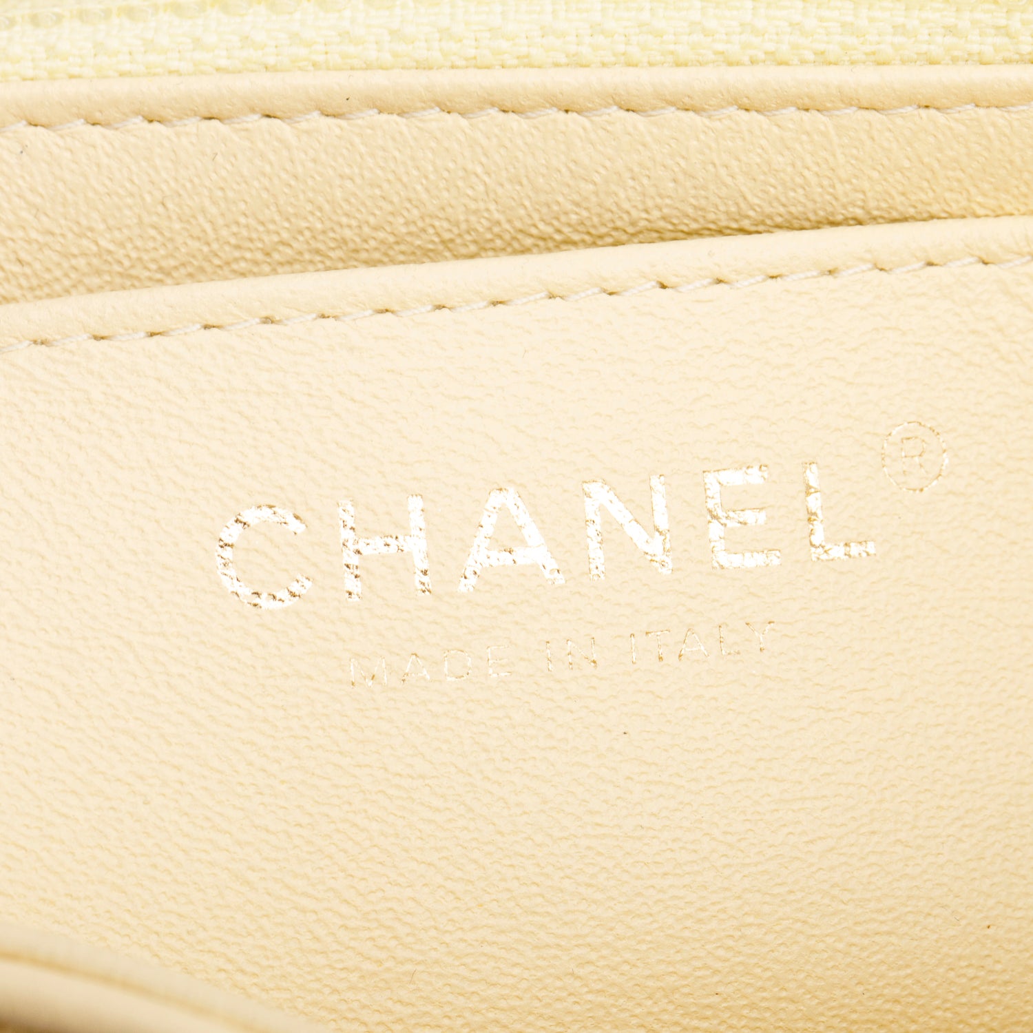 Chanel 2020 Yellow Lambskin Quilted Mini Rectangular Flap Bag w/ Box, Receipt & Authenticity Card