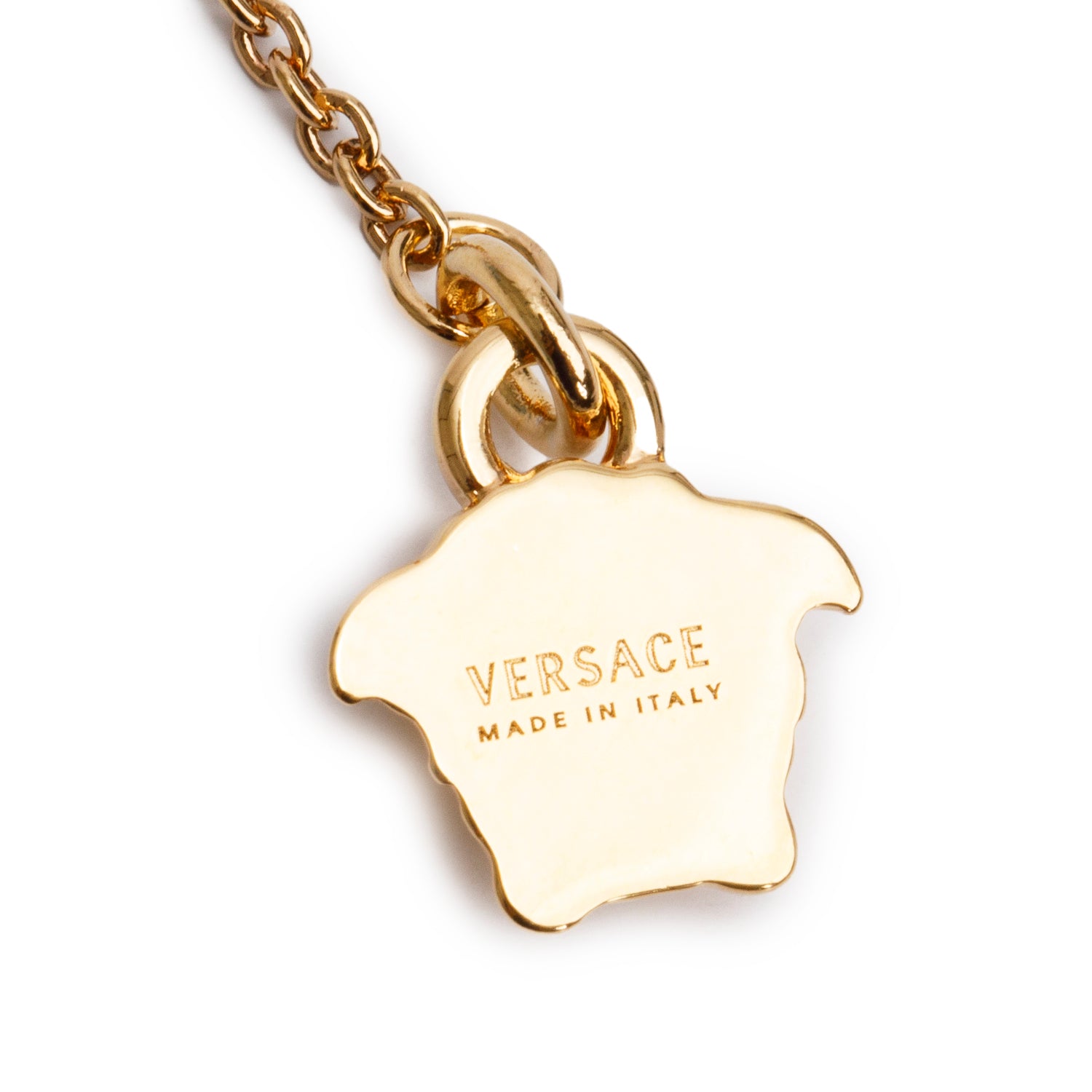Versace Gold Plated Padlock Medusa Charm Necklace