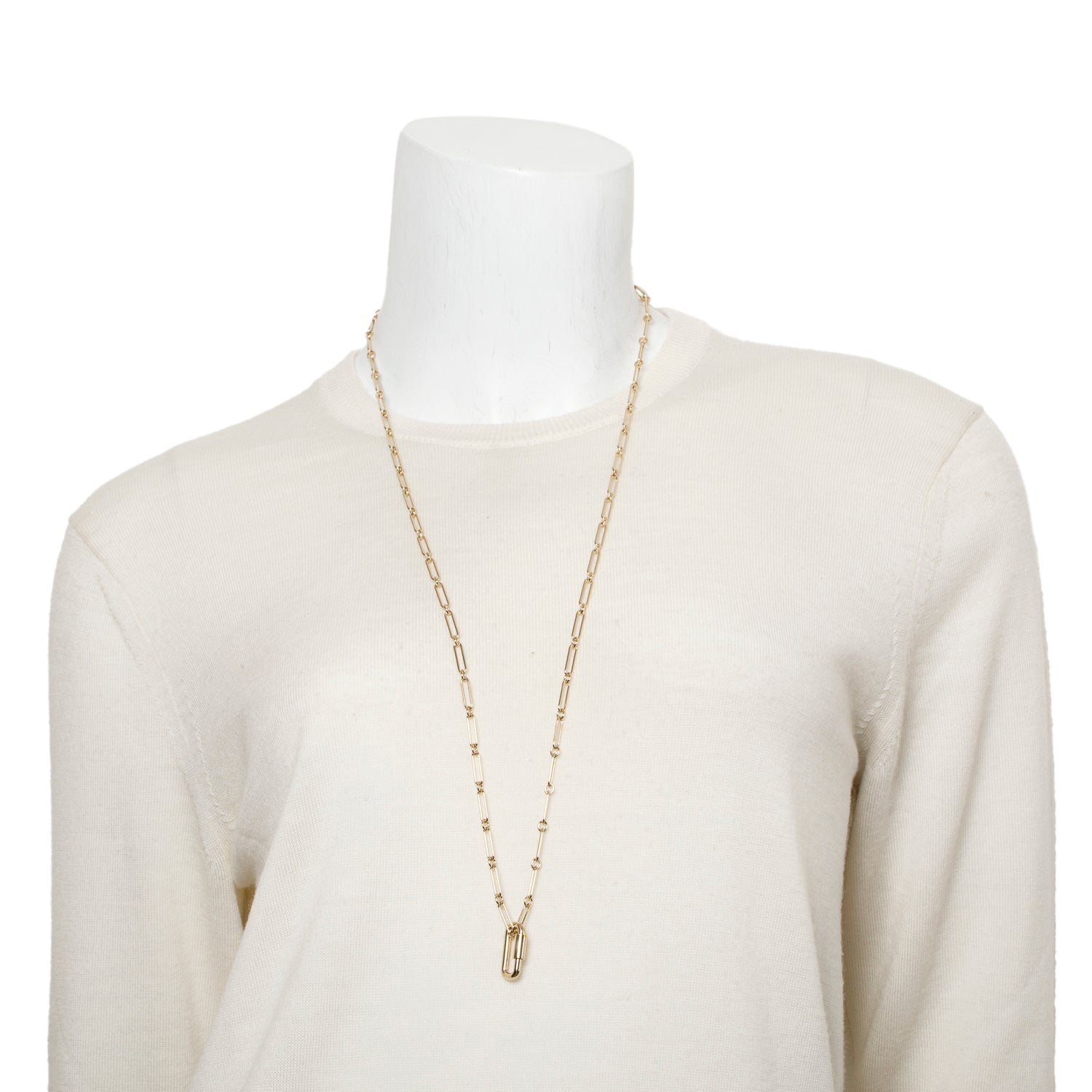 Hermes Gold-Plated Curiosite Long Necklace