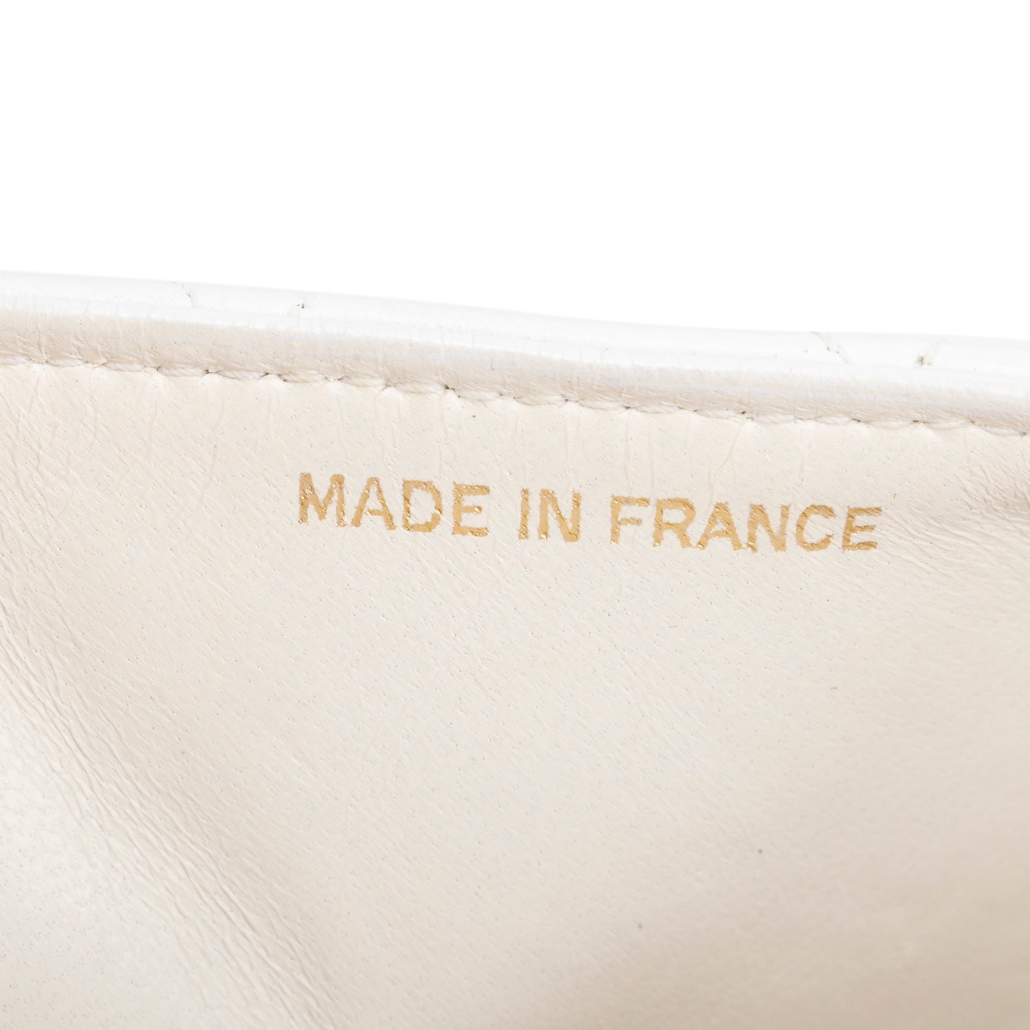 Chanel Vintage White Lambskin Quilted Mini Square Flap Bag