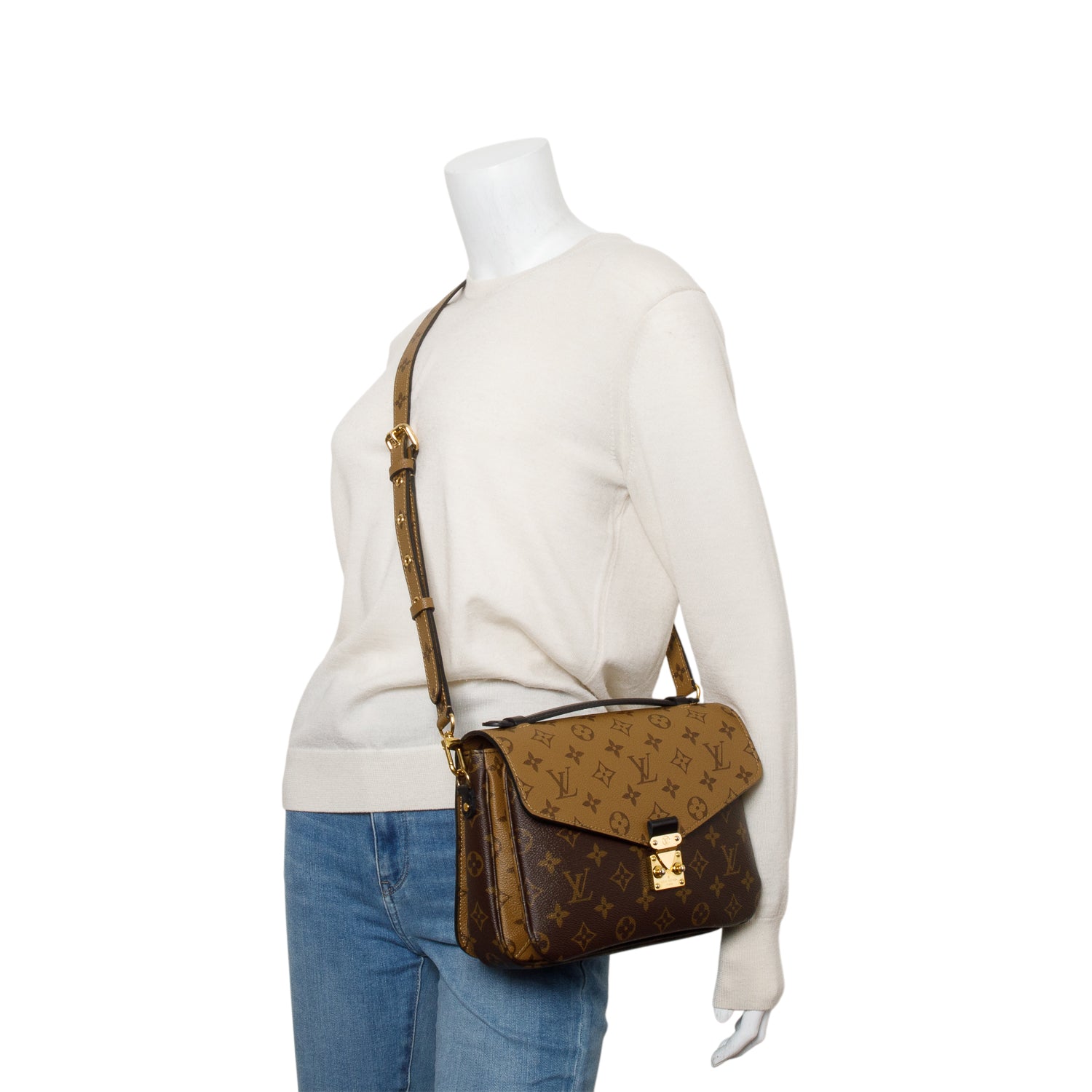 Louis Vuitton Reverse Monogram Pochette Metis w/ Box & Strap