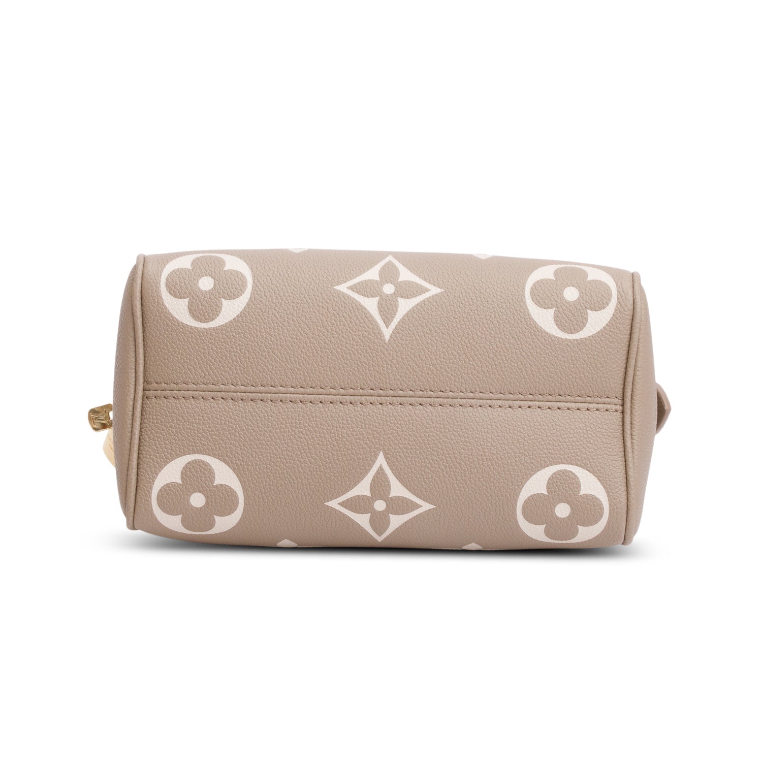 Louis Vuitton 2025 Taupe Empreinte Monogram Giant Speedy Bandouliere 20 w/ Box, Strap & Receipt