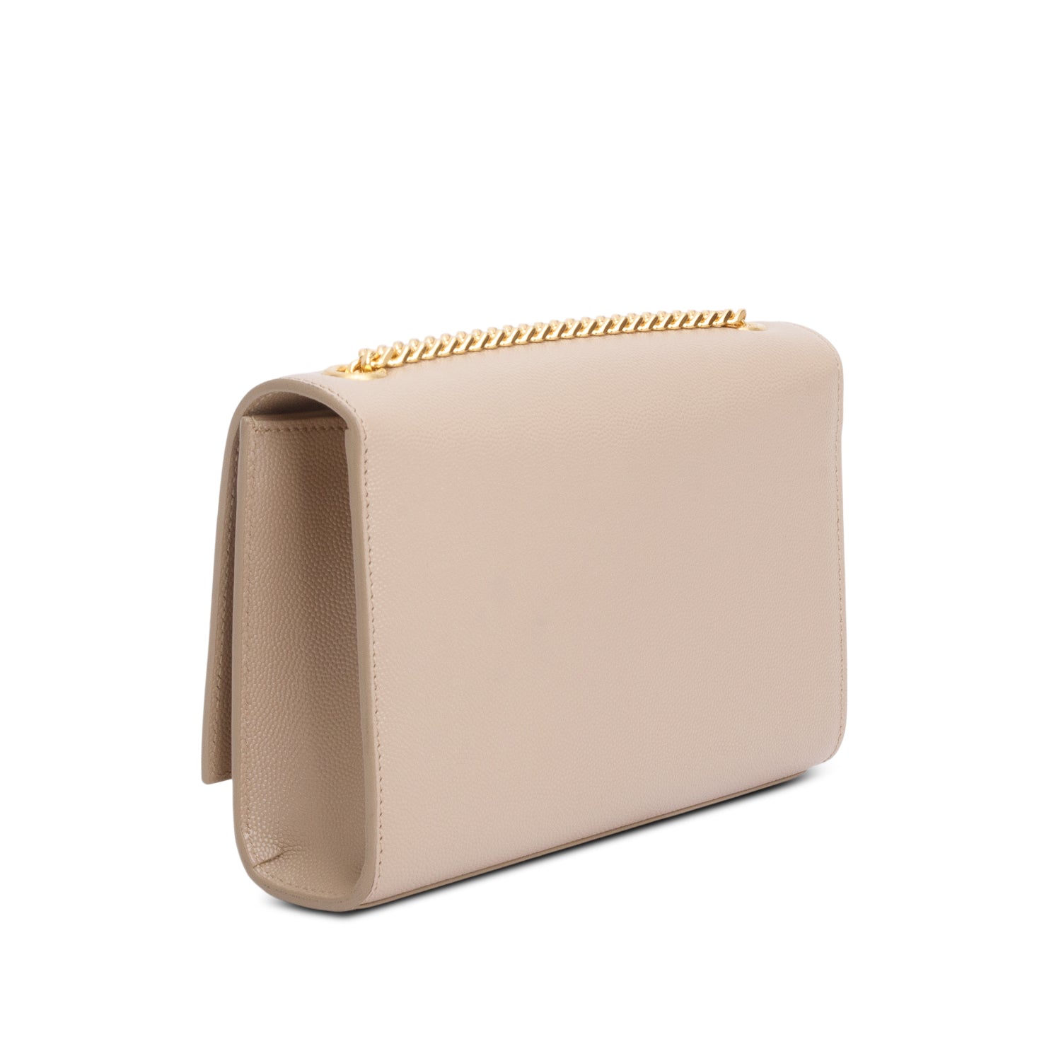 Saint Laurent 2022 Beige Grain De Poudre Small Monogram Kate Satchel w/ Box & Receipt
