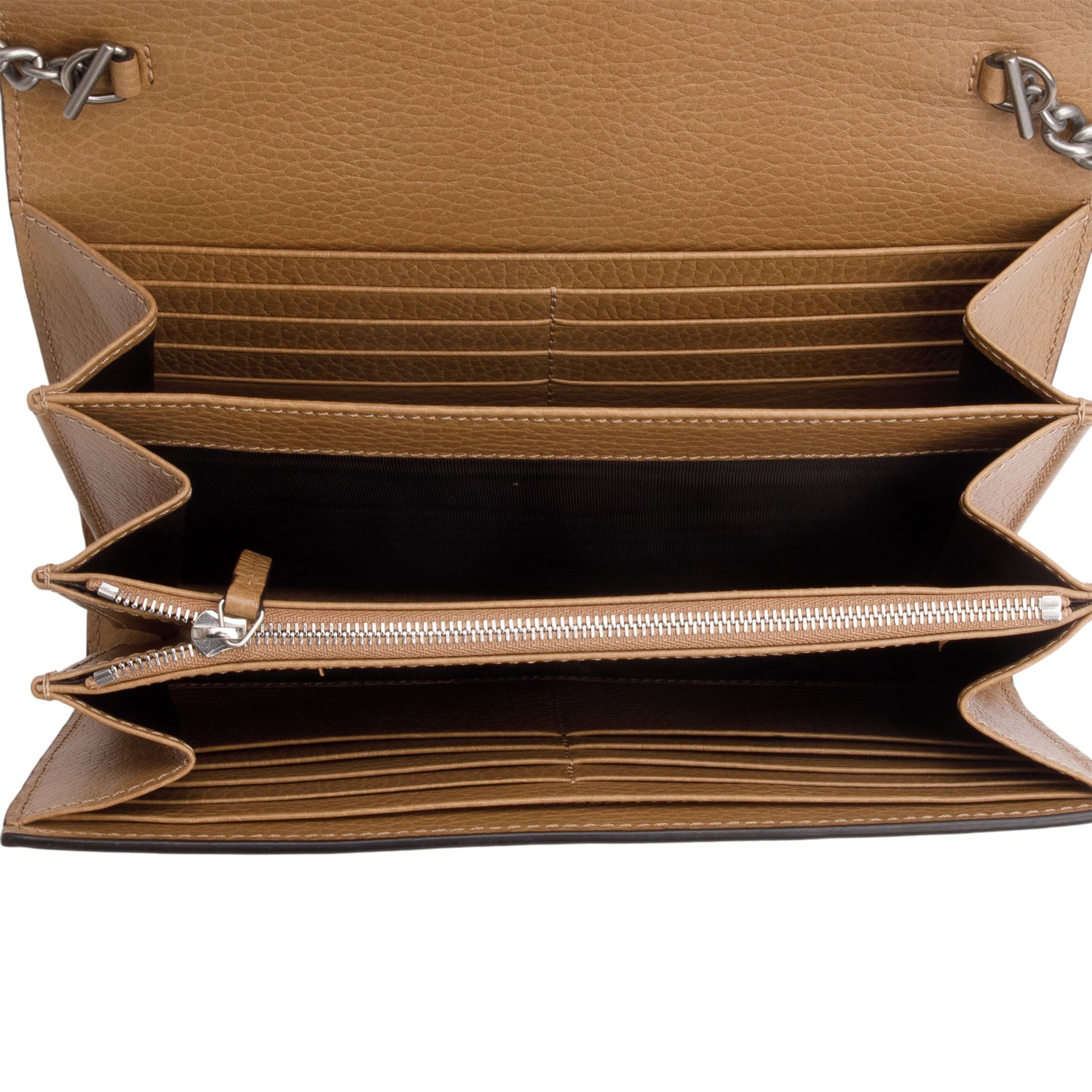 Gucci Brown Leather Mini Dionysus Wallet on Chain