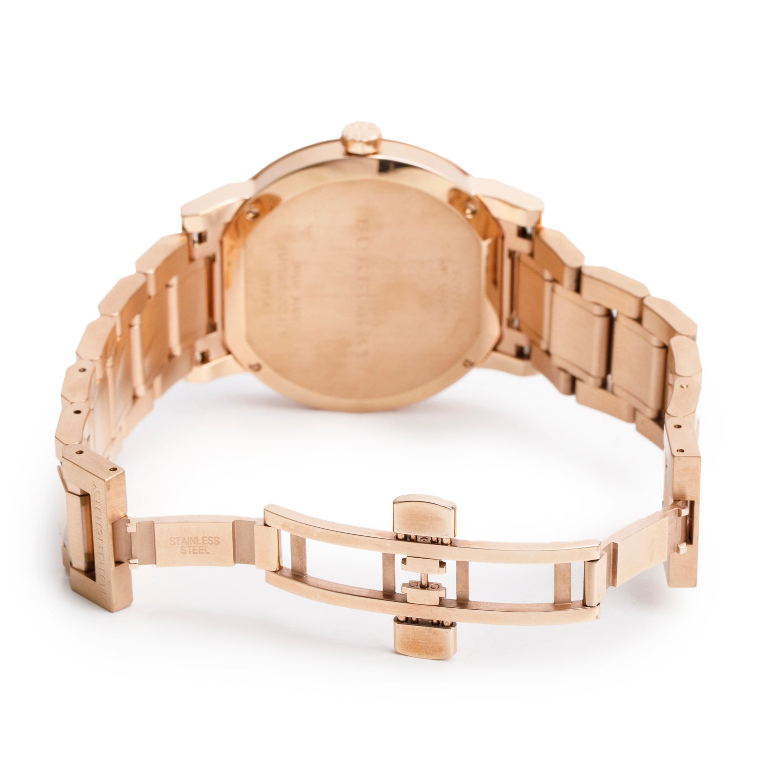 Burberry Rose Gold Plated Stainless Steel BU9034 The City 38 MM Quartz Watch w/ Box