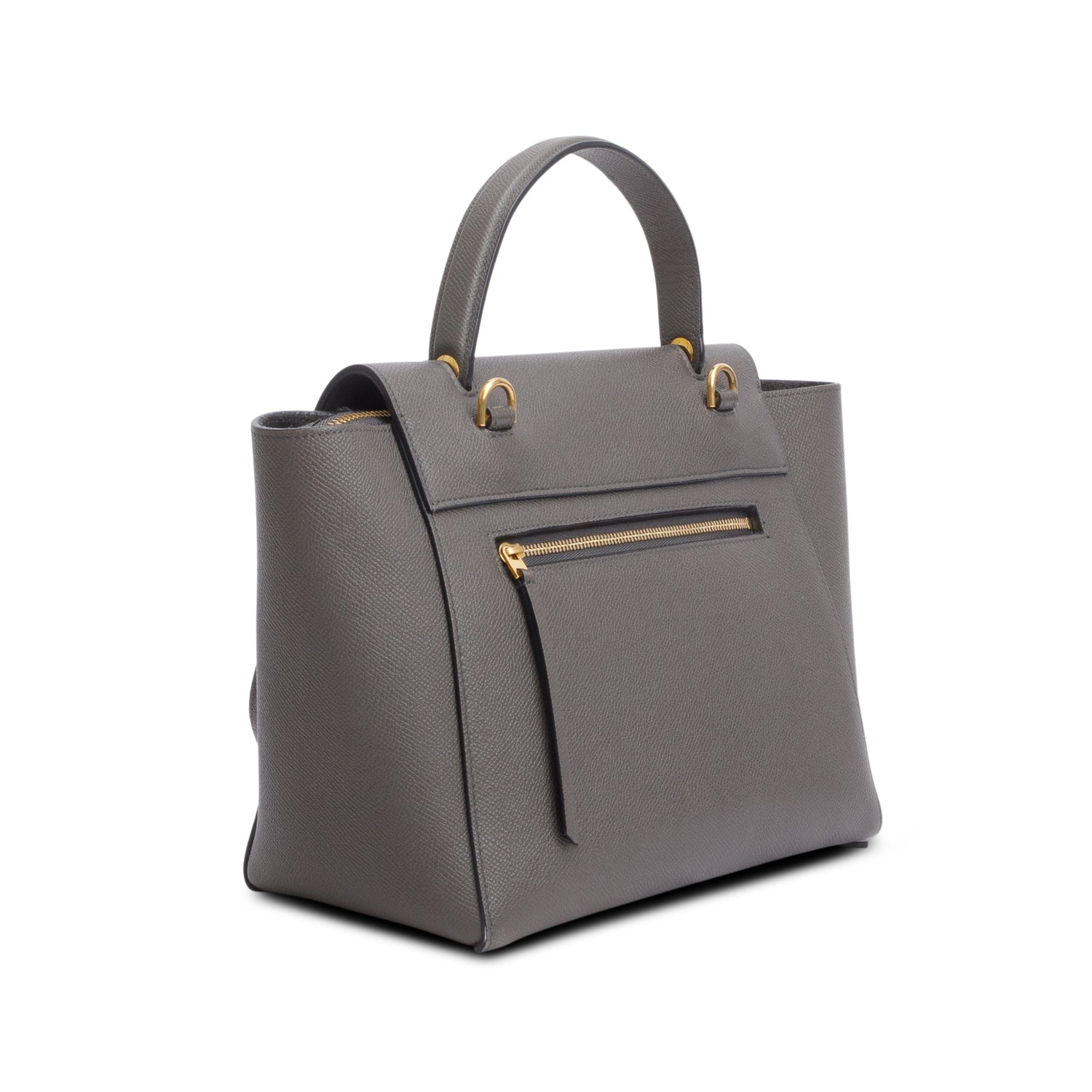 Celine Grey Grained Calfskin Micro Belt Bag w/ Strap