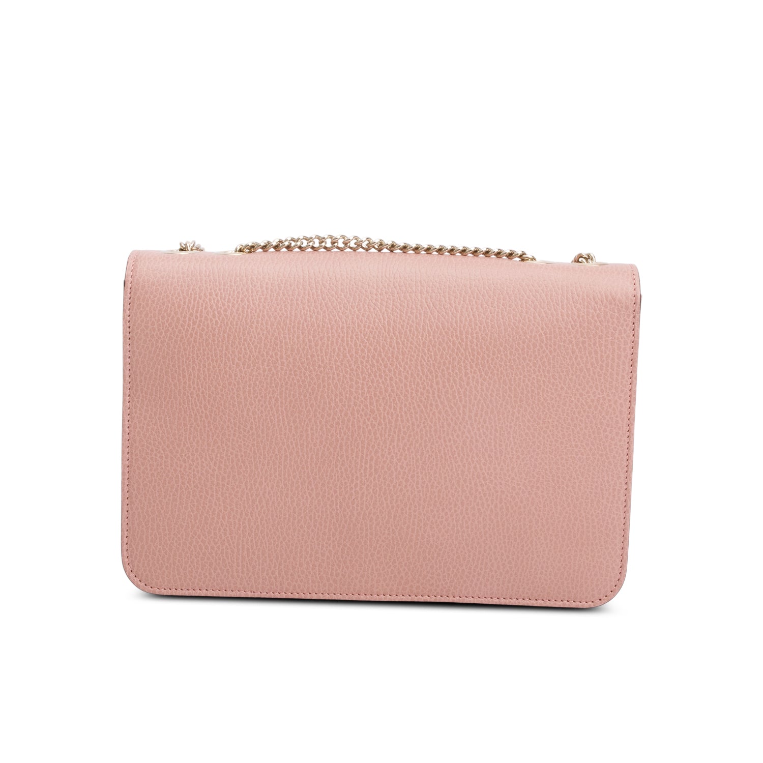 Gucci Pink Calfskin Leather Medium Dollar Interlocking GG Shoulder Bag w/ Box