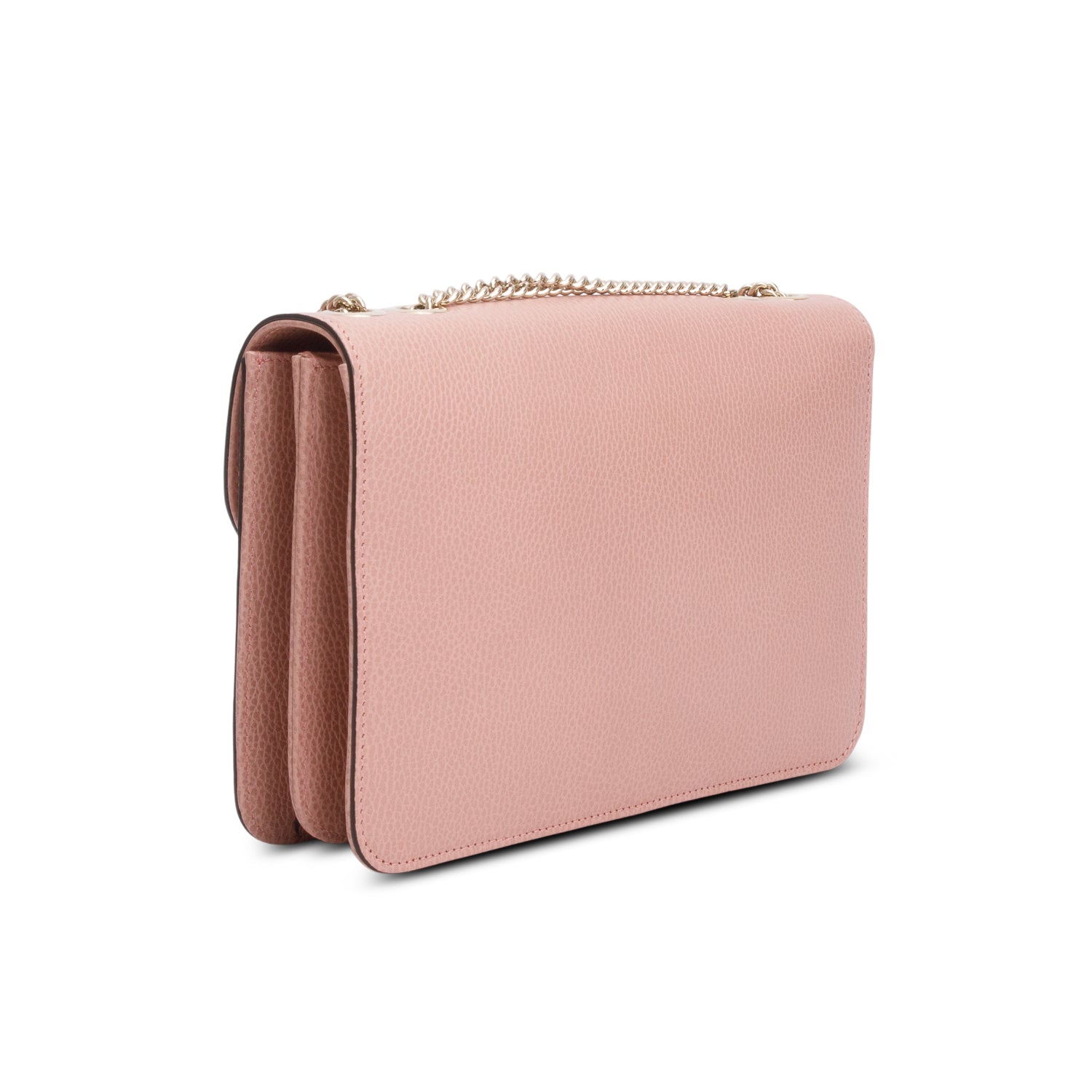 Gucci Pink Calfskin Leather Medium Dollar Interlocking GG Shoulder Bag w/ Box