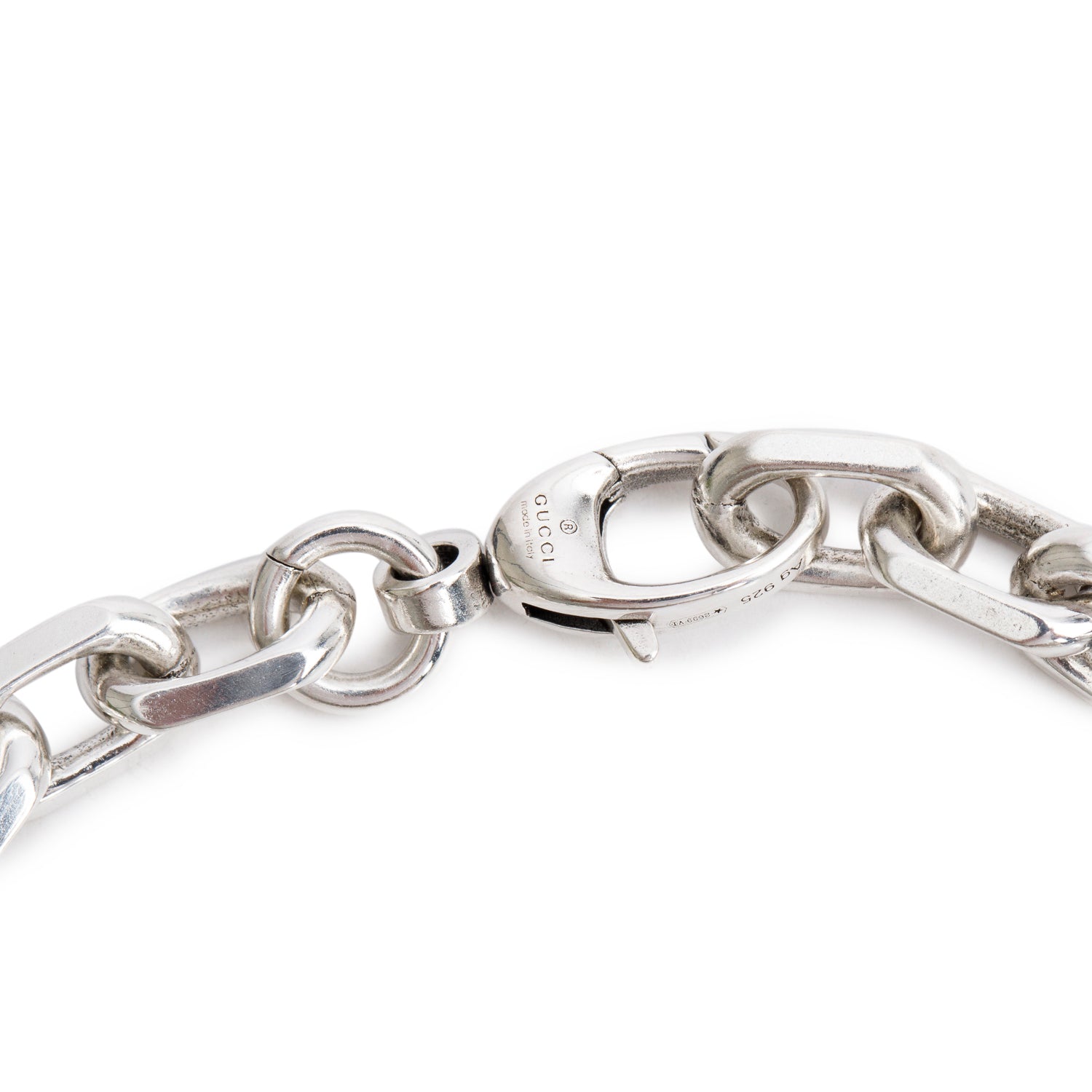 Gucci Sterling Silver Interlocking G Chain Bracelet w/ Box