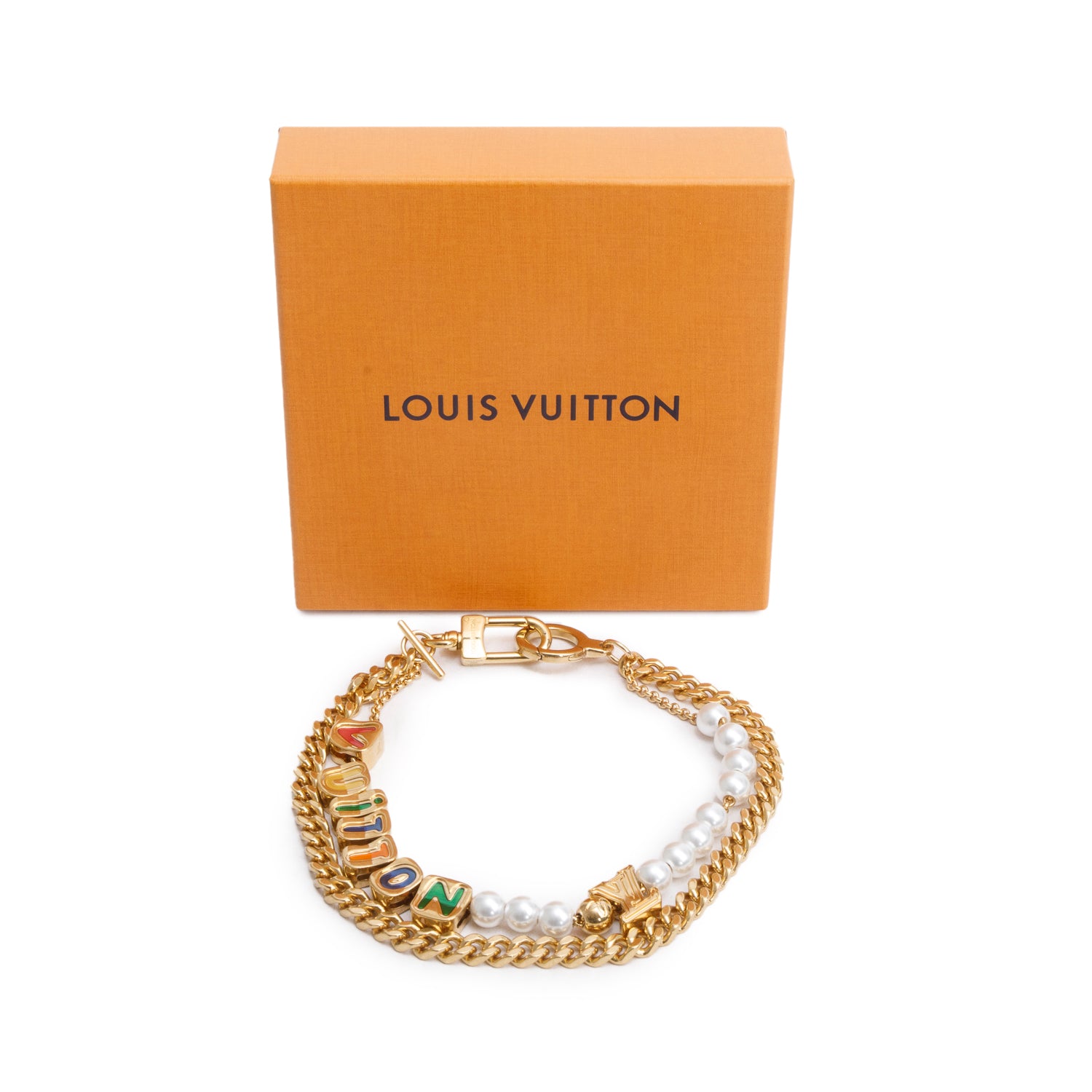 Louis Vuitton 2024 Gold-Tone Chain Belt w/ Box
