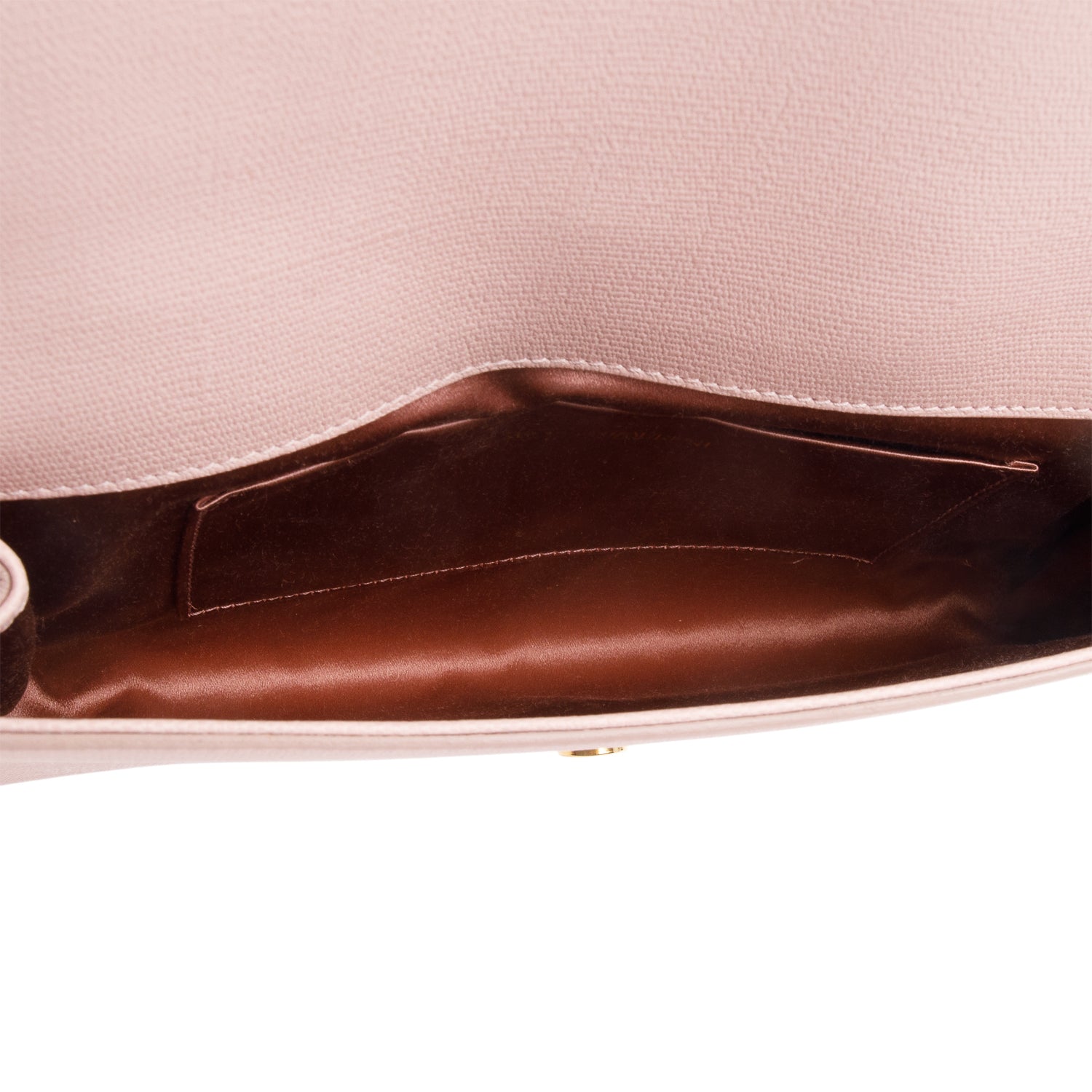 Saint Laurent Pink Textured Leather Classic Y Clutch