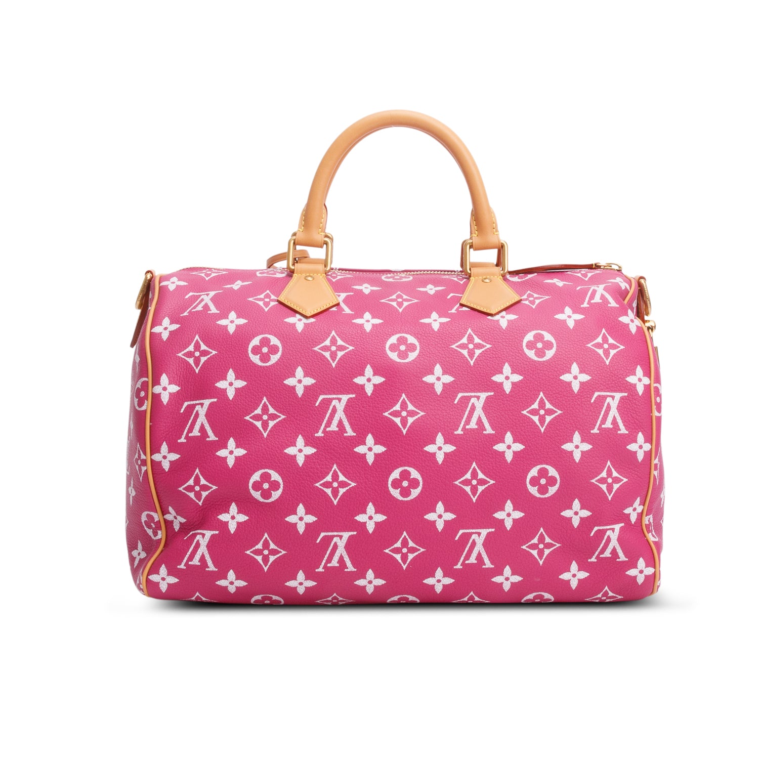 Louis Vuitton Pink Monogram Calf Leather Speedy P9 Bandouliere 40 w/ Box, Strap & Pouch