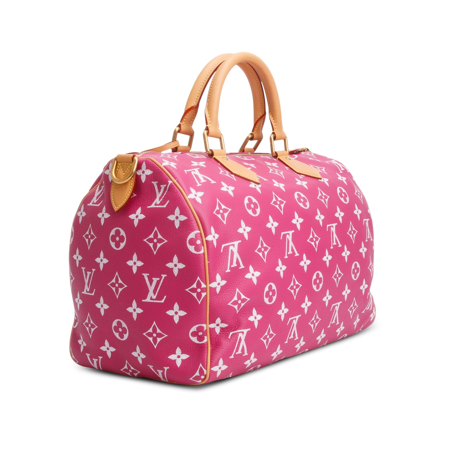 Louis Vuitton Pink Monogram Calf Leather Speedy P9 Bandouliere 40 w/ Box, Strap & Pouch