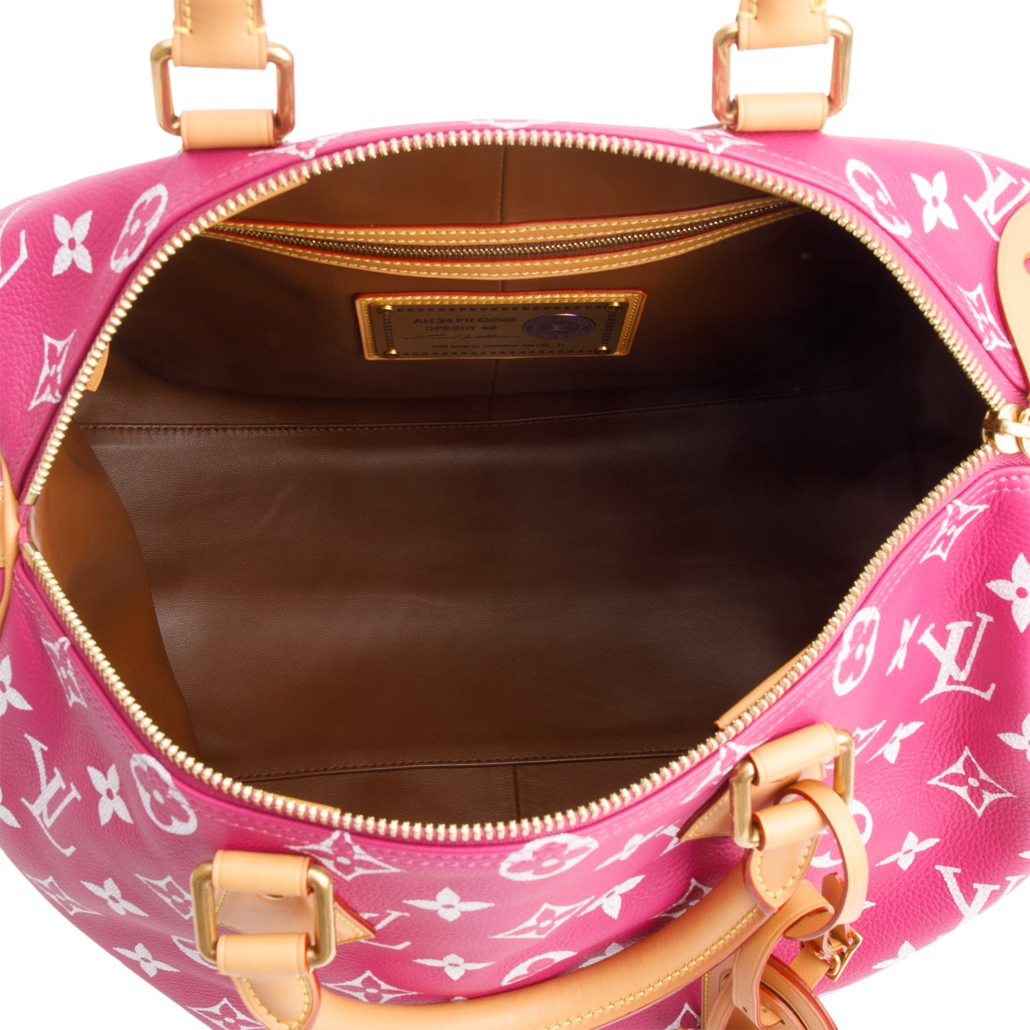 Louis Vuitton Pink Monogram Calf Leather Speedy P9 Bandouliere 40 w/ Box, Strap & Pouch