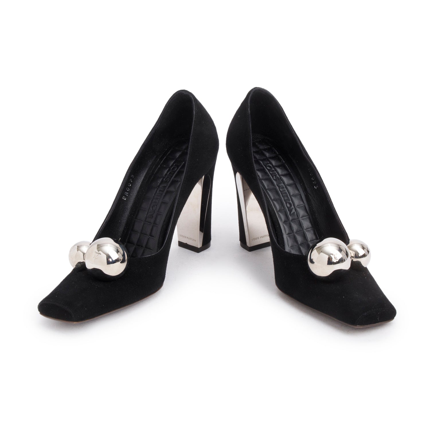 Louis Vuitton Black Suede Betty Pumps, Size 35.5 w/ Box