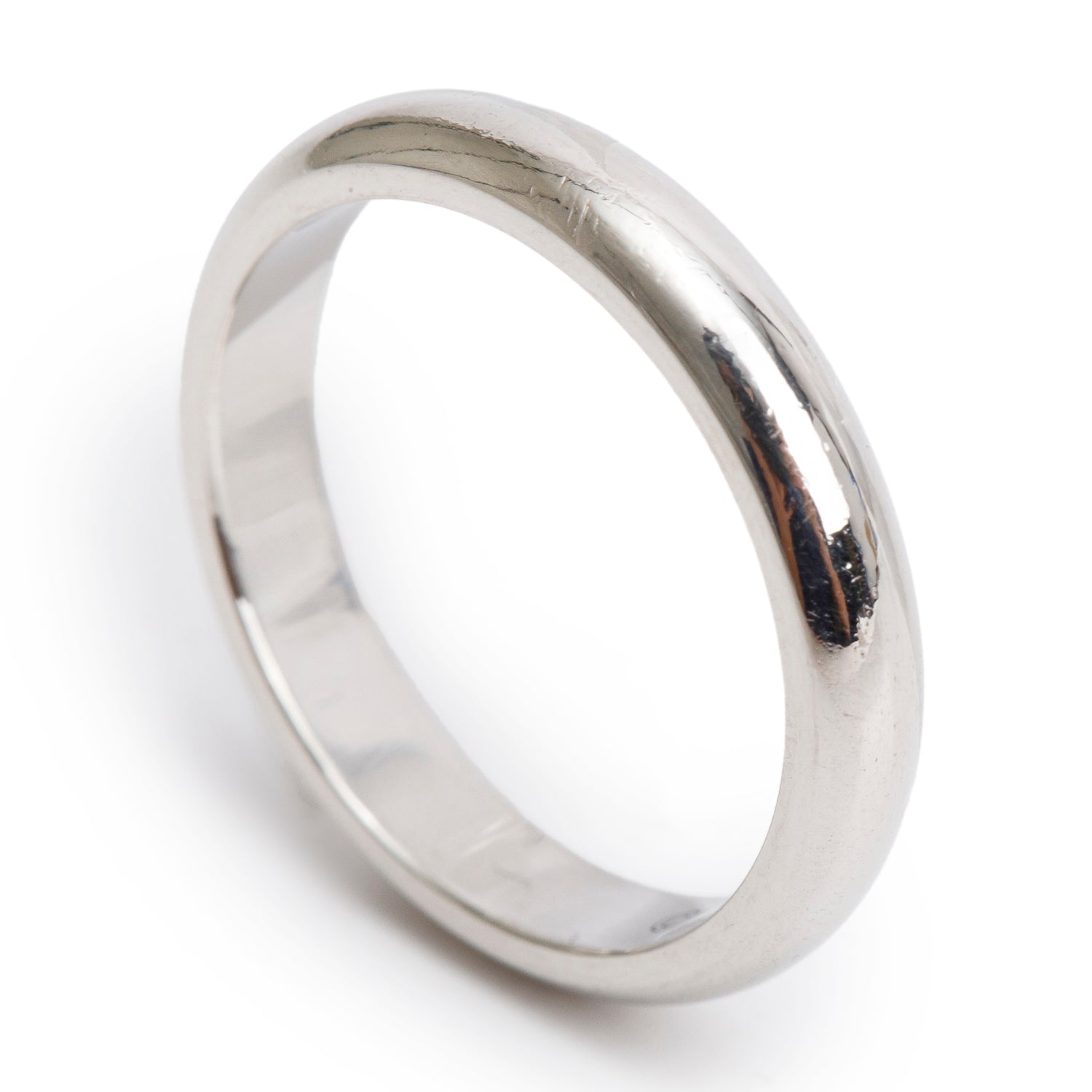 Cartier Platinum 1895 3.5 MM Wedding Band Ring, Size 52 6