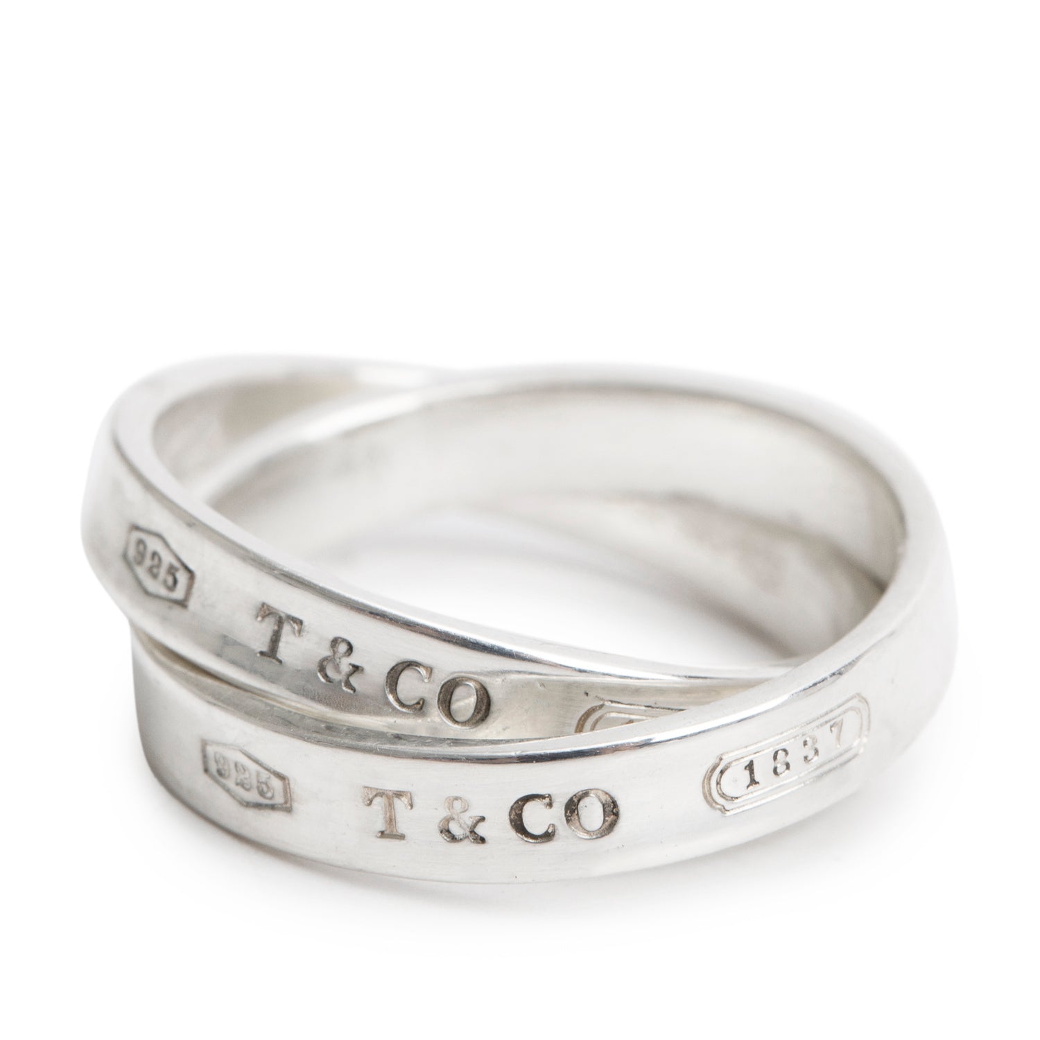 Tiffany & Co. Sterling Silver 1837 Interlocking Circles Ring, Size 5.75