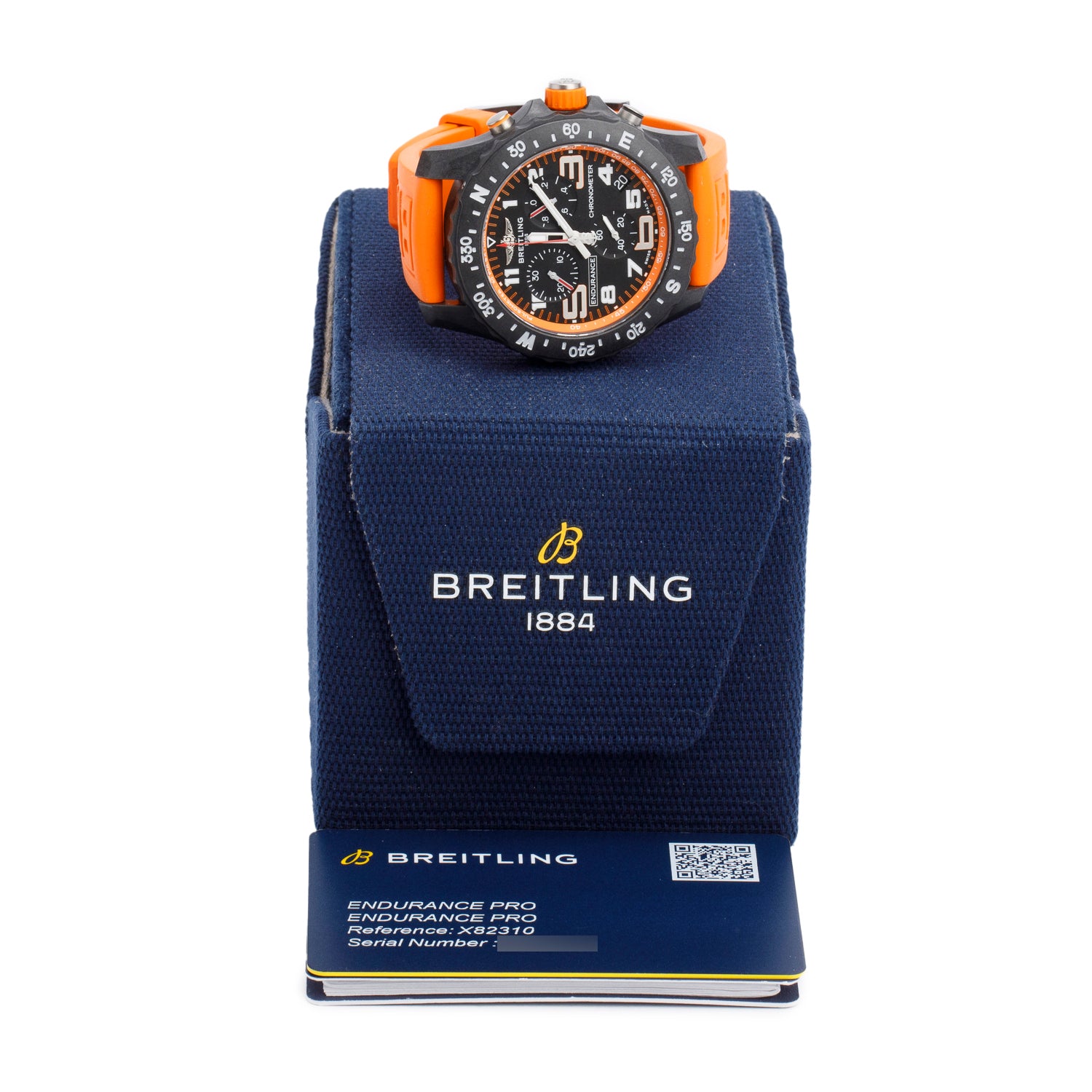 Breitling 2023 Breitlight Black Polymer Endurance Pro 44MM Watch Orange X82310 w/ Box & Papers