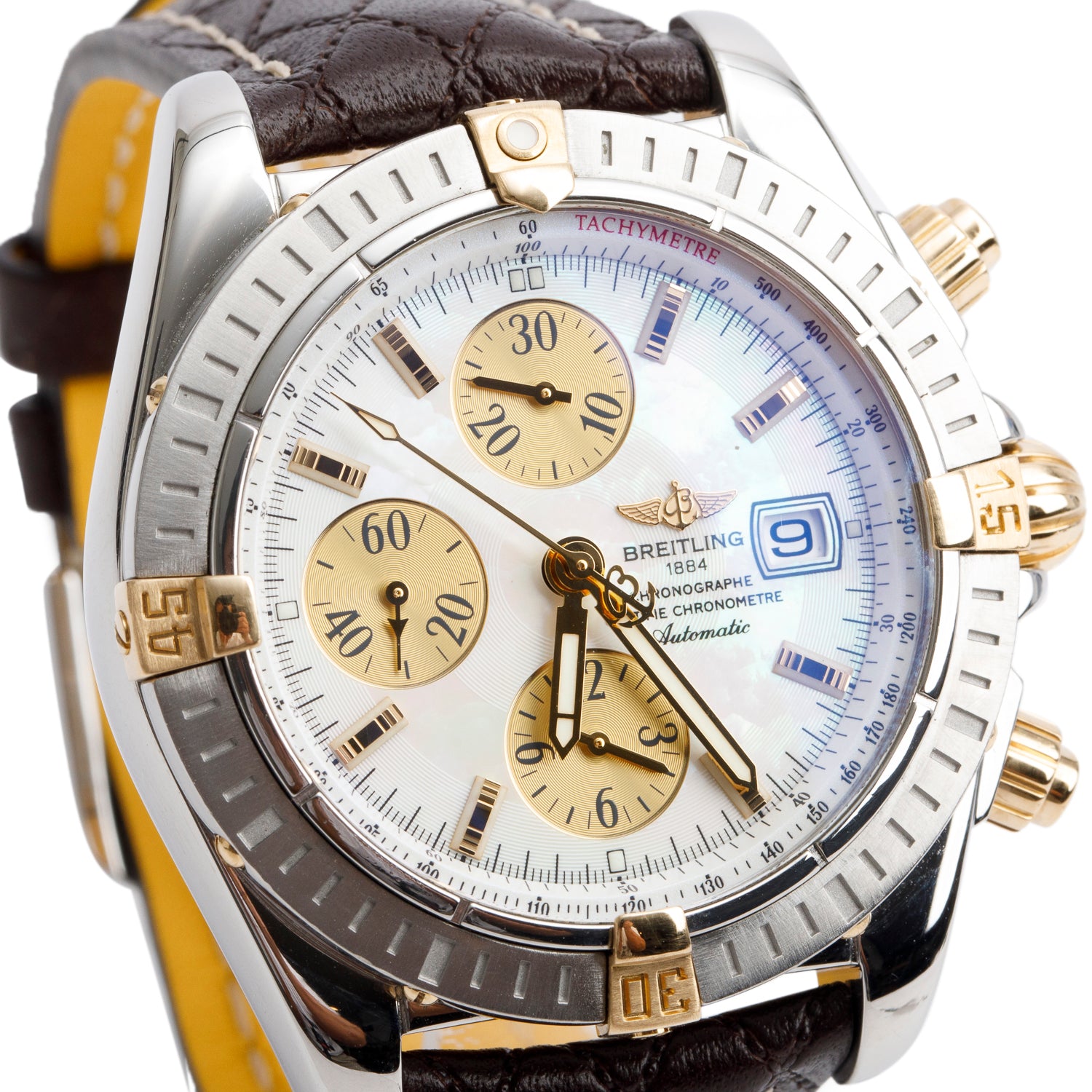 Breitling Stainless Steel & 18k Yellow Gold Chronomat Evolution 44 MM Automatic Chronograph Watch B13356