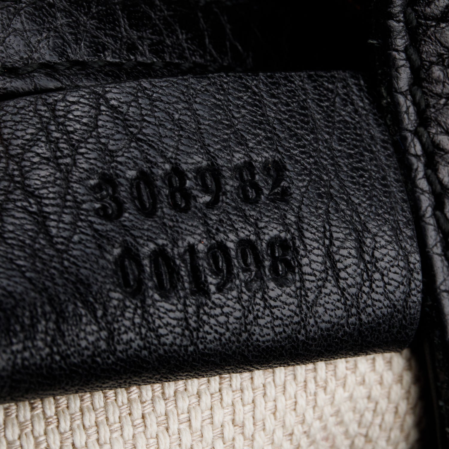 Gucci Black Grained Leather Medium Soho Chain Tote