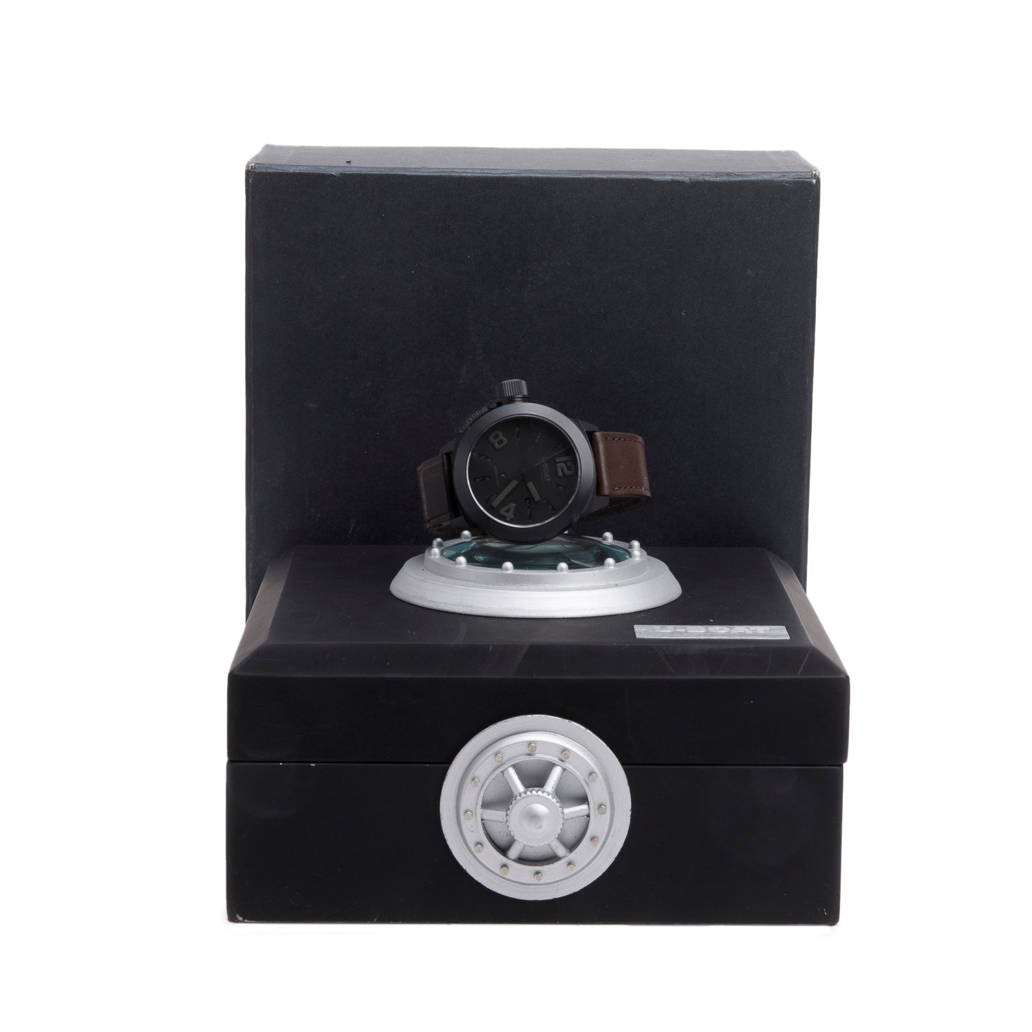 U-Boat Black Ceramic Classico 48 MM Automatic Watch Black Dial UB-7338 w/ Box & Papers