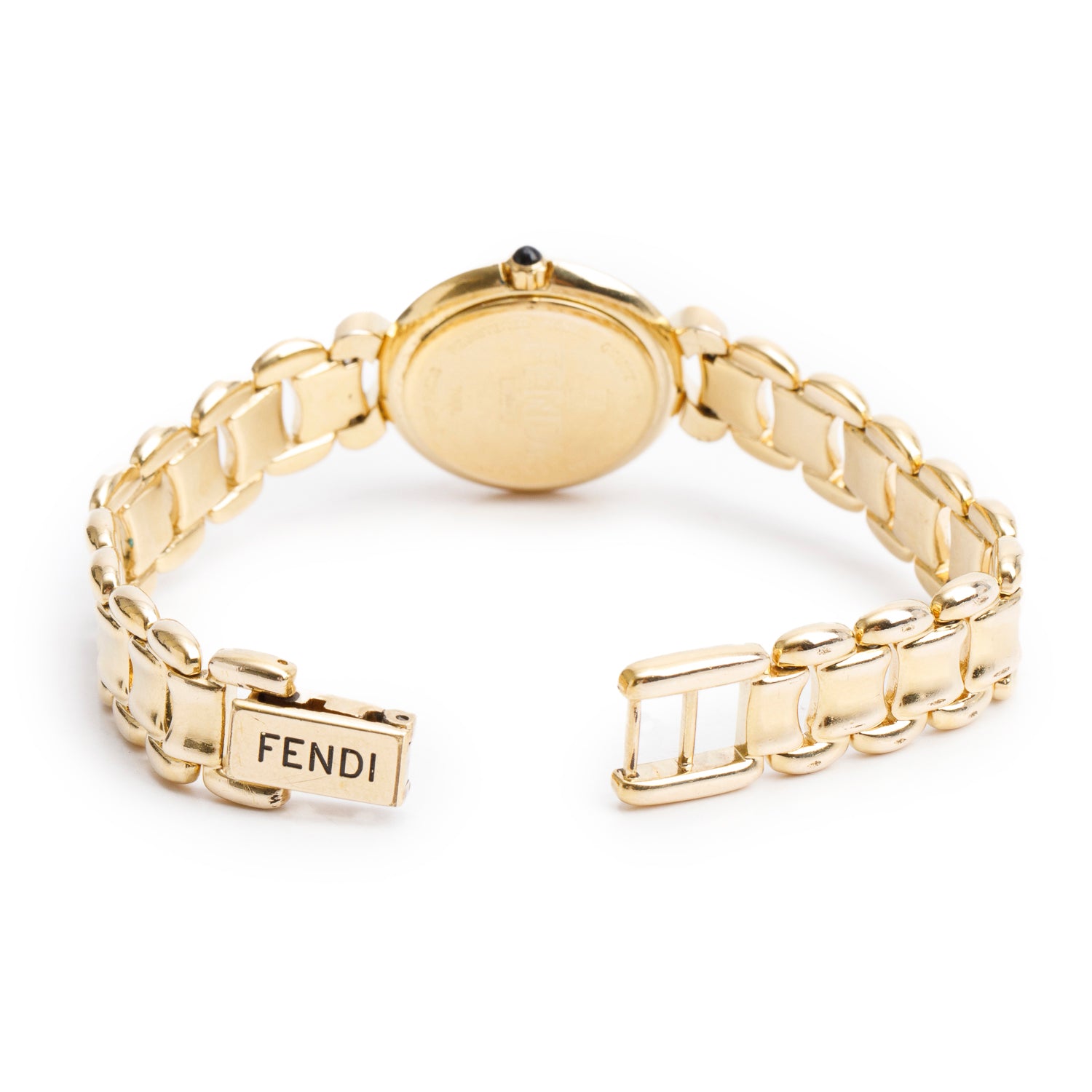 Fendi Vintage Gold-Plated Stainless Steel 700L Series 25 MM Quartz Watch Mother of Pearl Dial