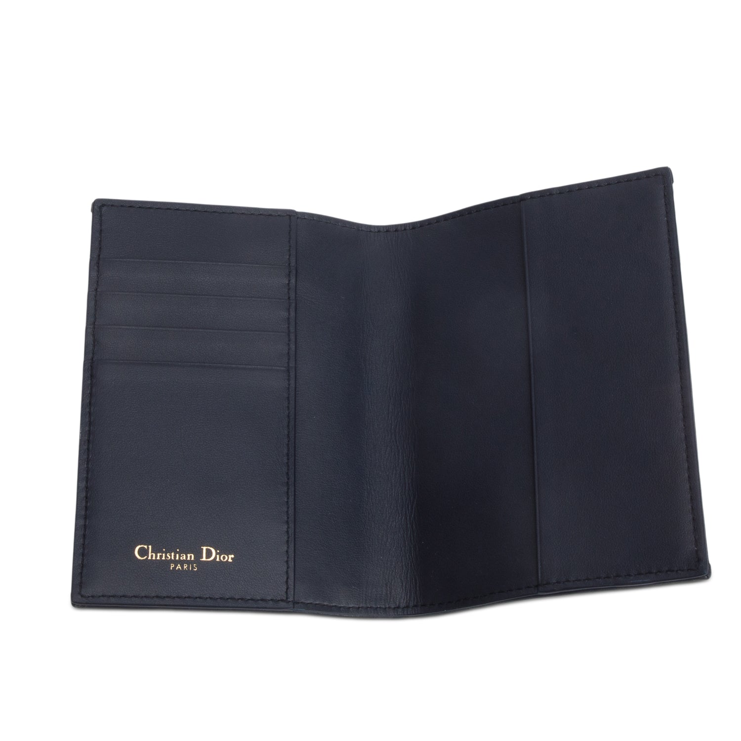 Christian 2024 Dior Navy Oblique Jacquard 30 Montaigne Passport Holder w/ Box