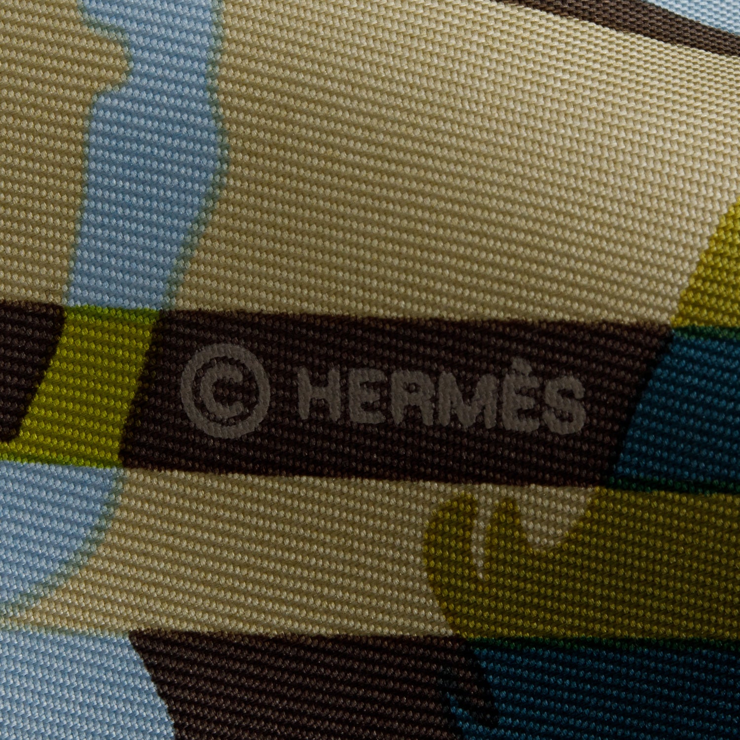 Hermes Multicolor 'Ex Libris en Camouflage' Silk Scarf 90