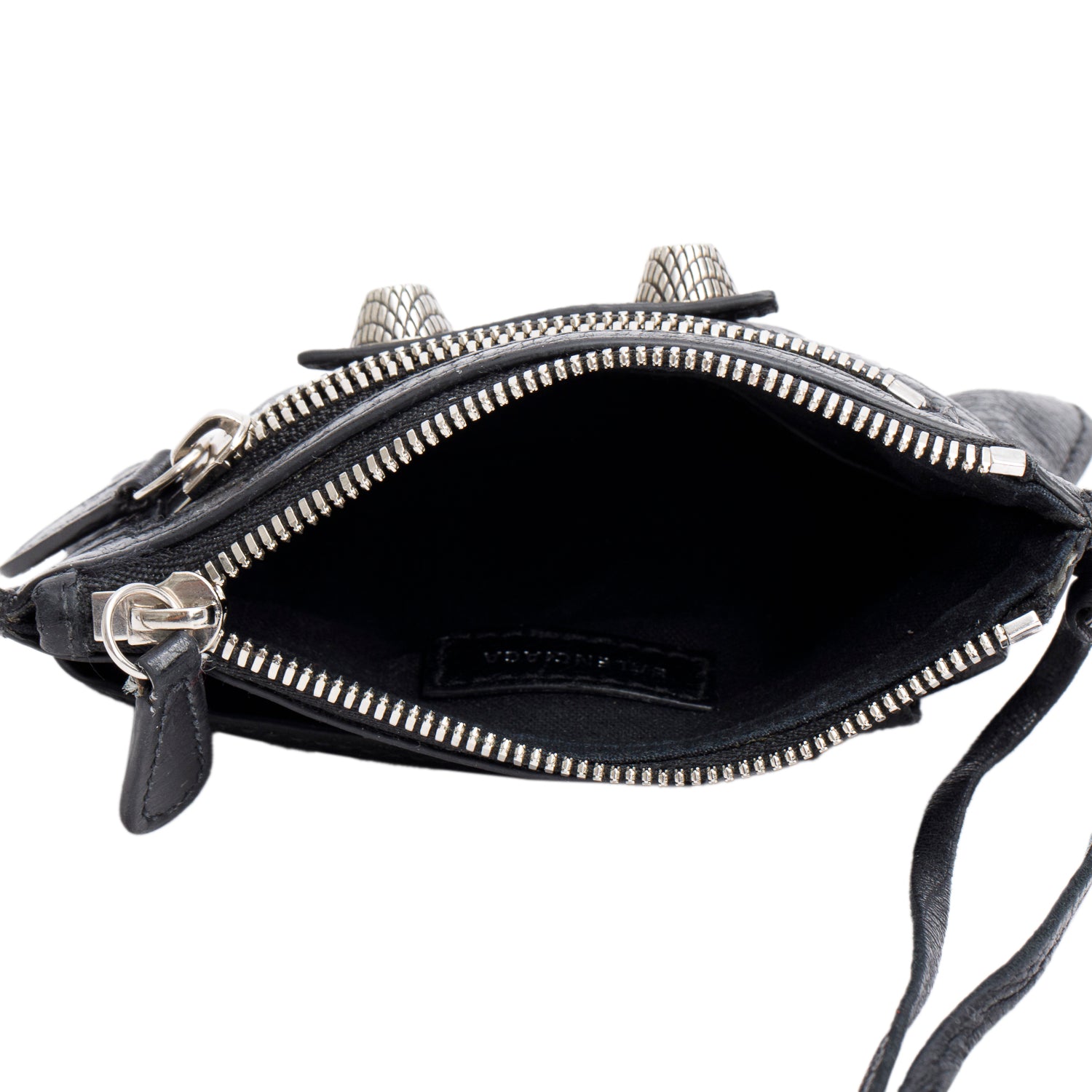 Balenciaga Black Arena Leather Le Cagole Coin Purse