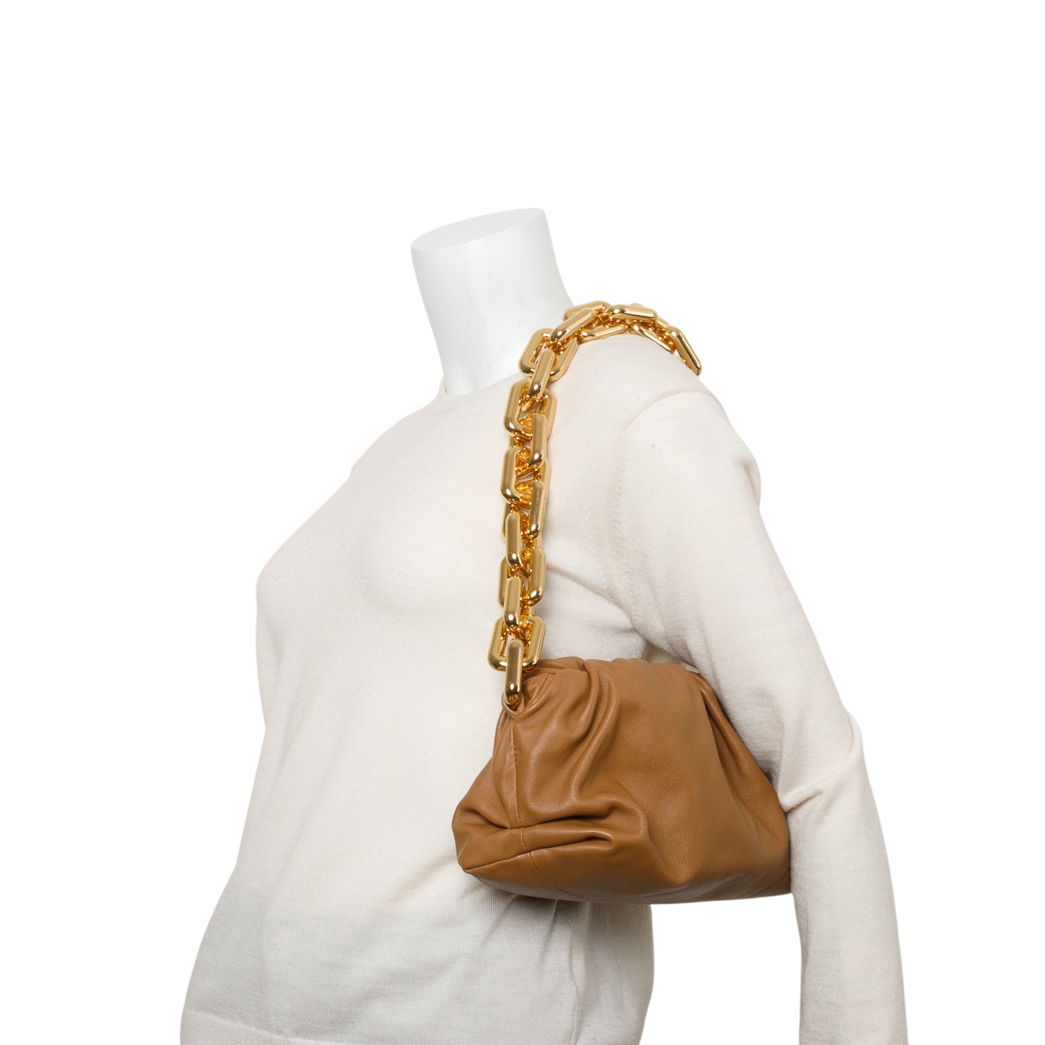 Bottega Veneta Brown Nappa Leather The Chain Pouch