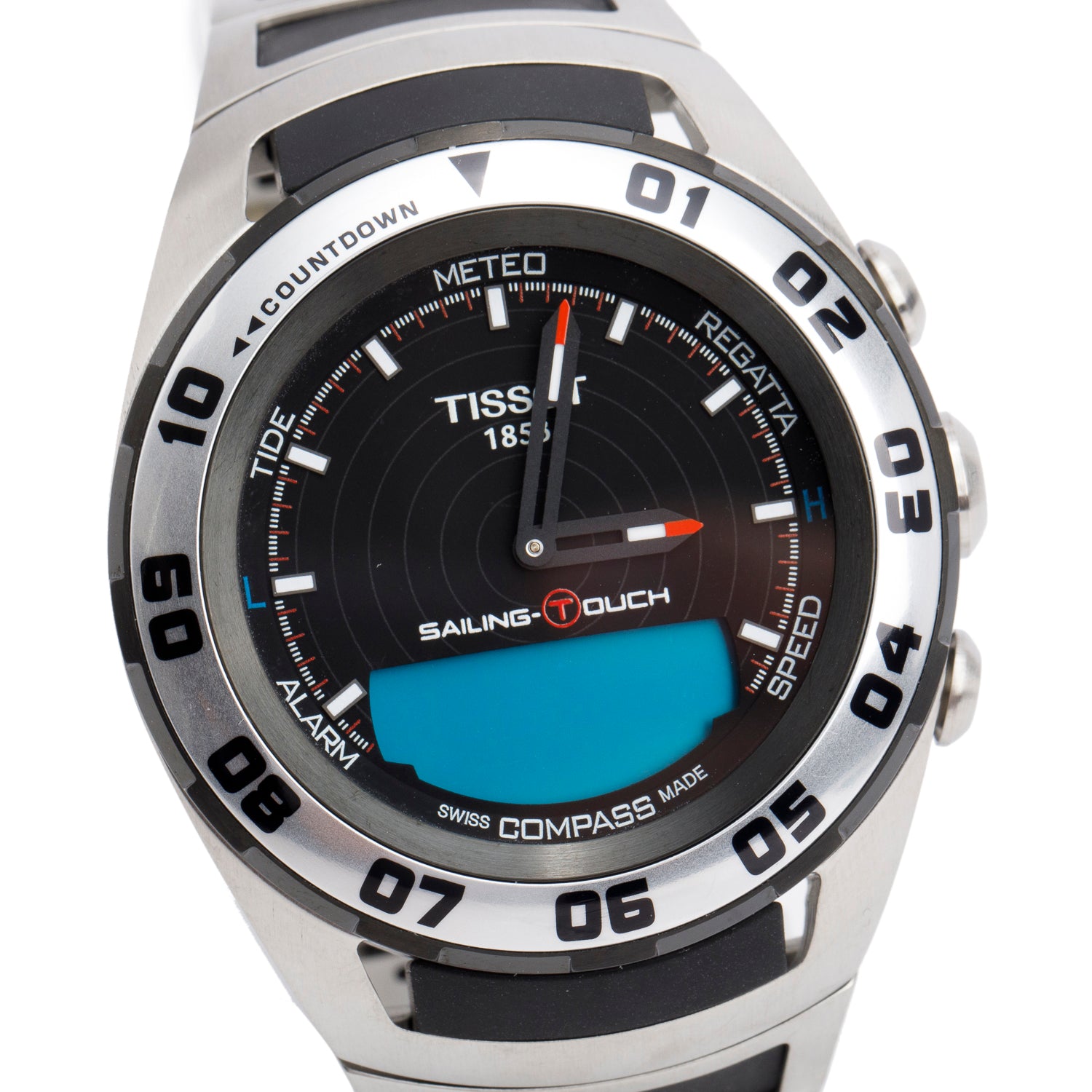 Tissot Stainless Steel Sailing-Touch 45 MM Analog Digital Watch w/ Box