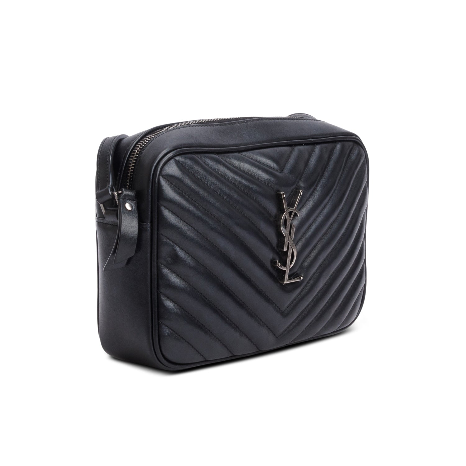 Saint Laurent 2020 Black Quilted Leather Lou Camera Bag