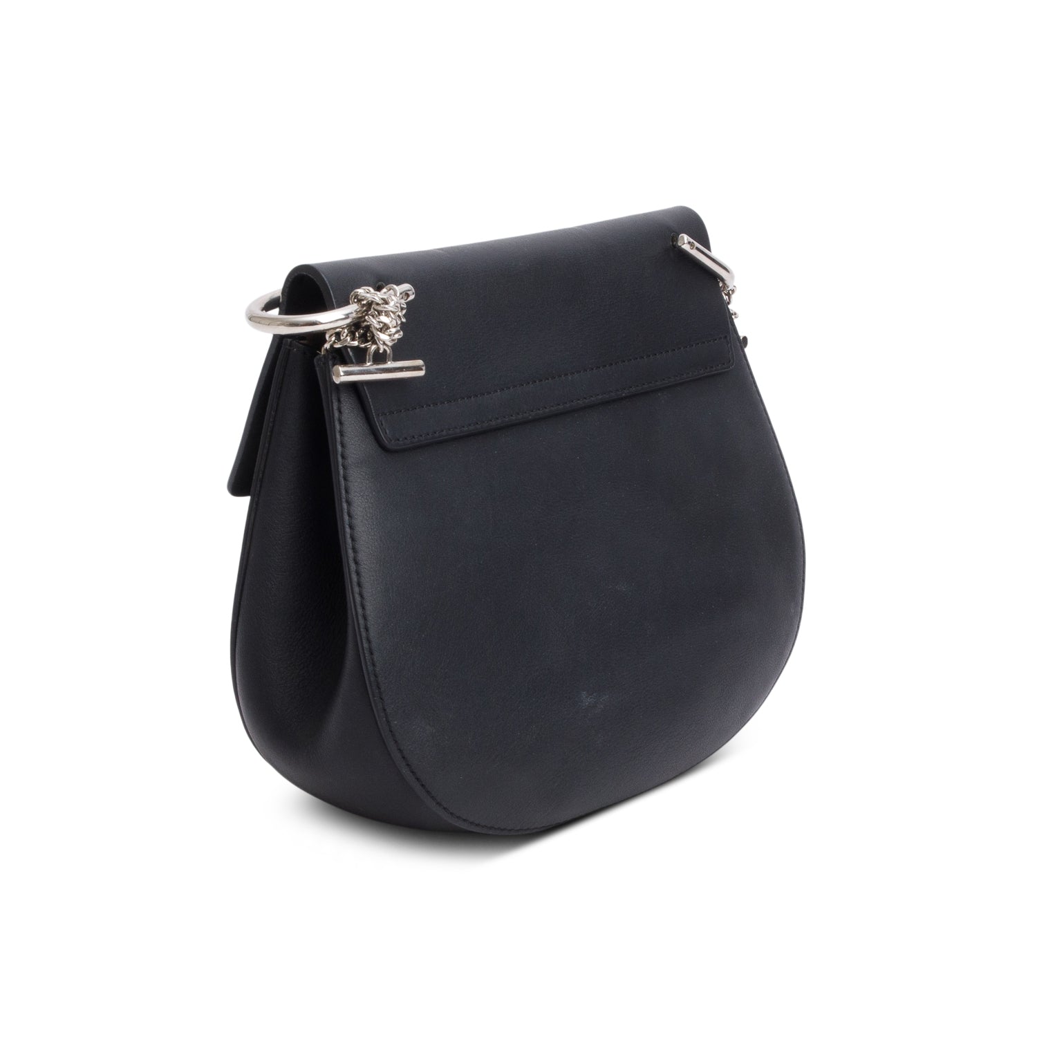 Chloe Black Grained Lambskin Medium Drew Shoulder Bag