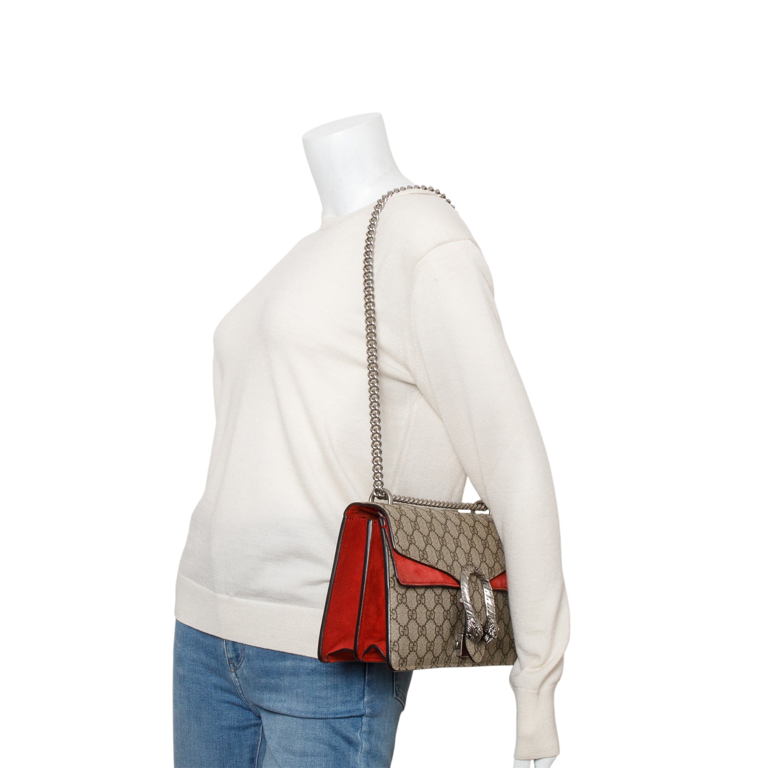 Gucci GG Supreme Monogram Medium Dionysus Shoulder Bag