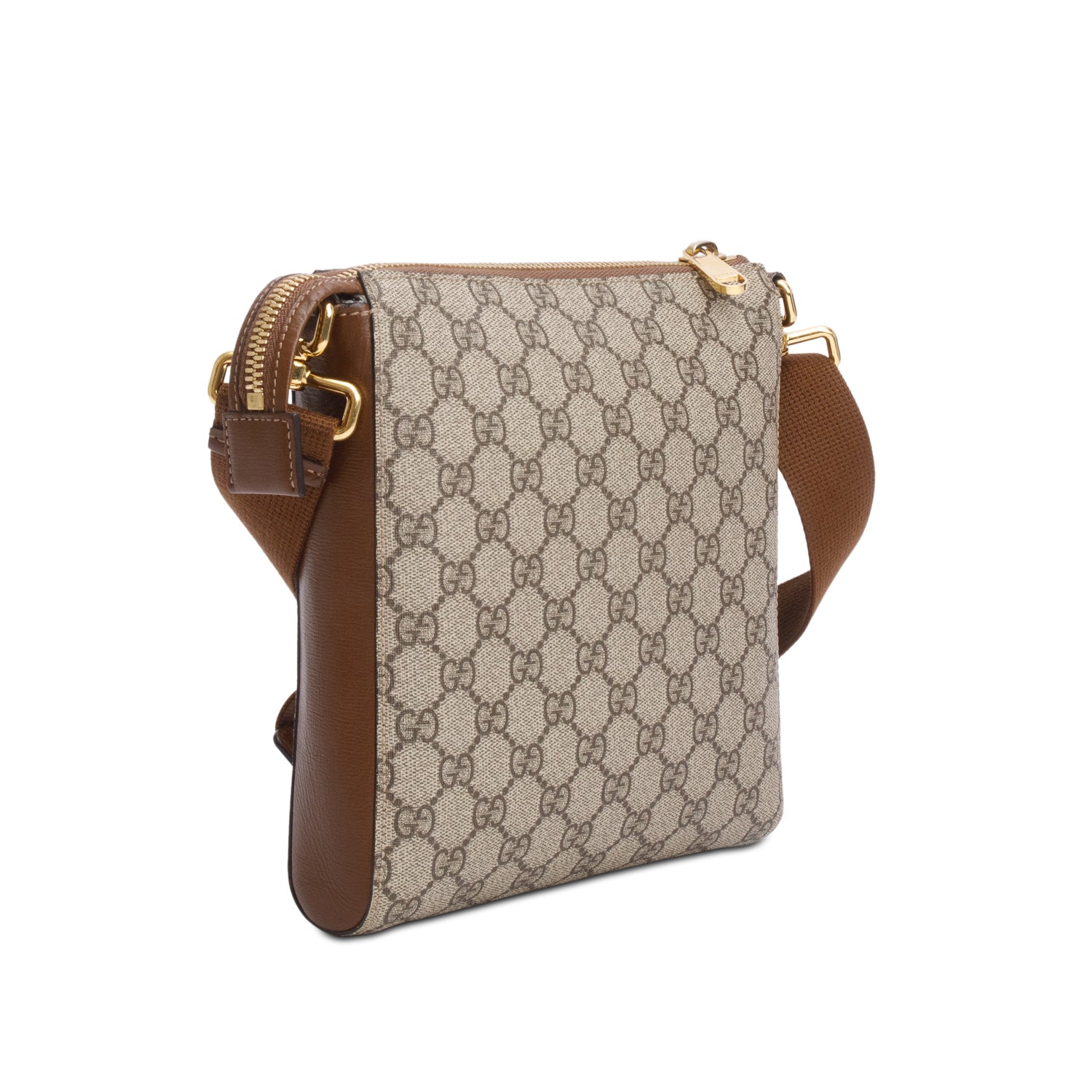 Gucci GG Supreme Monogram Azalea Calfskin Retro Interlocking G Messenger Bag