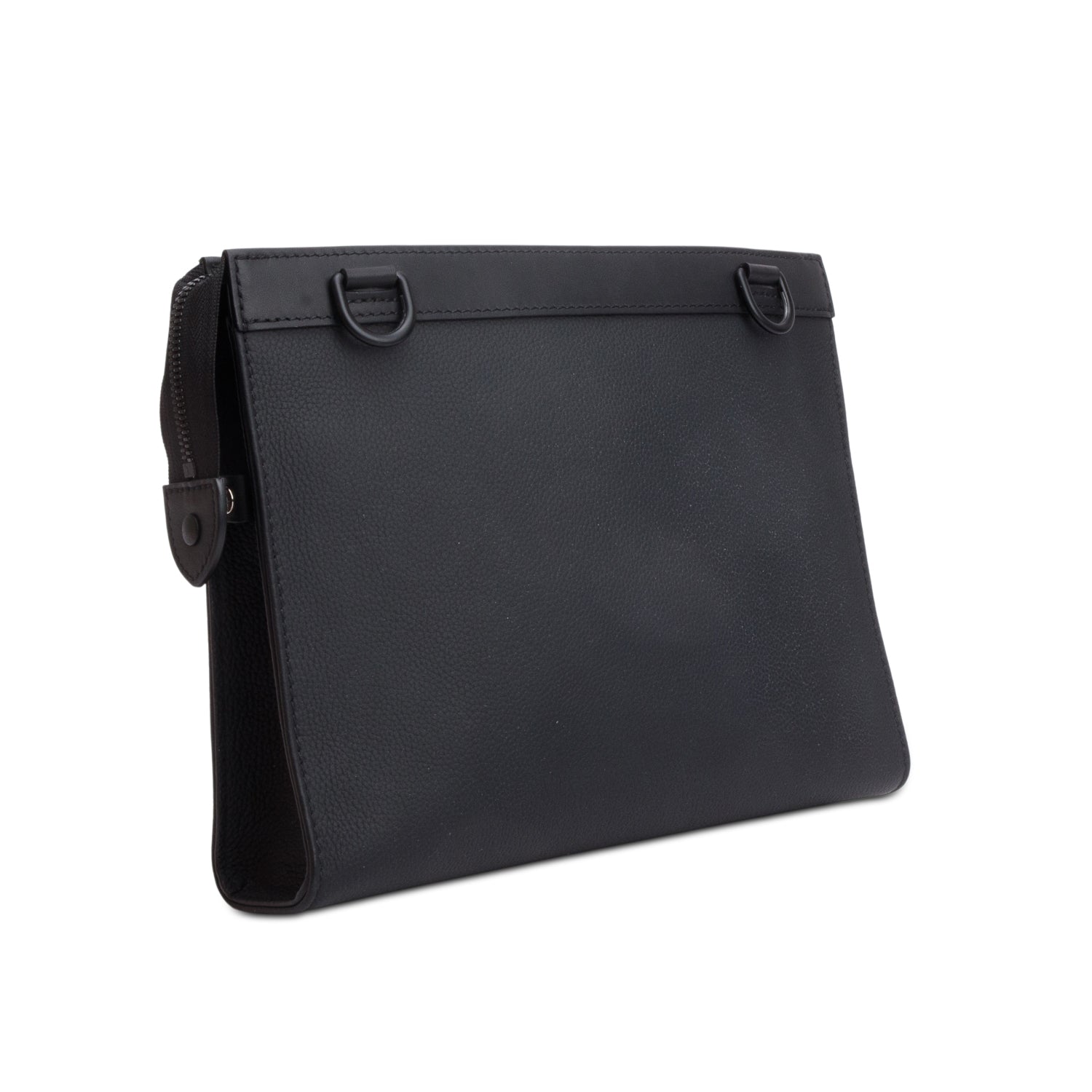 Louis Vuitton Black LV Aerogram Calfskin Leather Messenger Voyage w/ Box