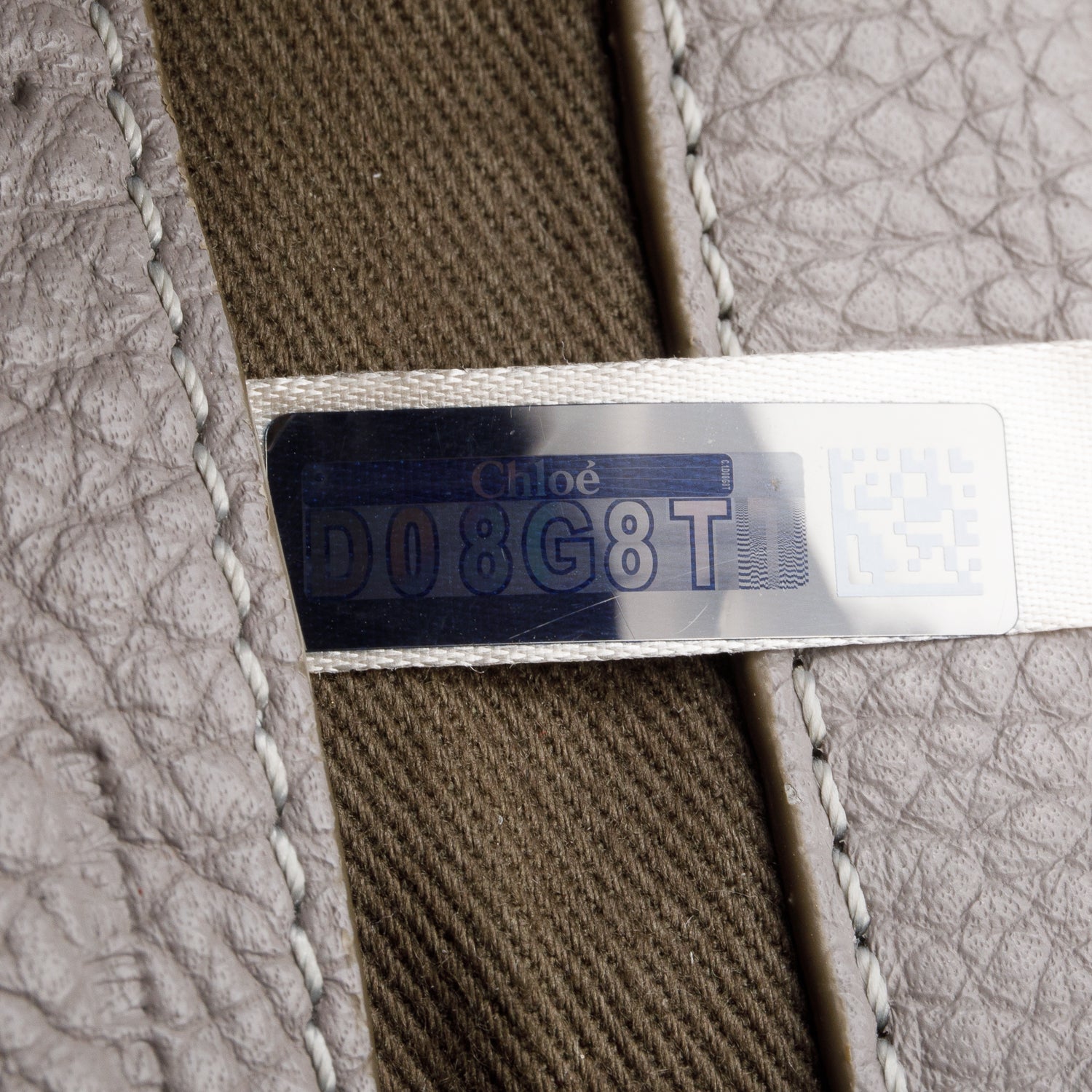 Chloe Grey Calfskin Mini Marcie Round Crossbody Bag