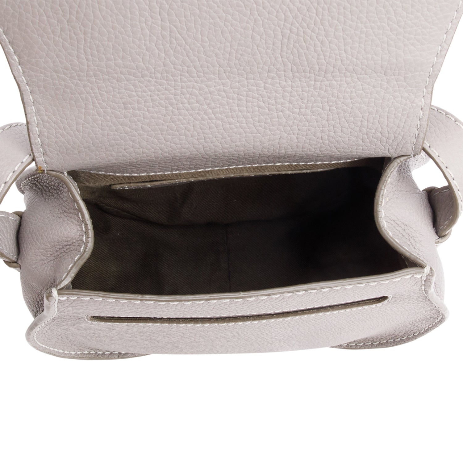 Chloe Grey Calfskin Mini Marcie Round Crossbody Bag
