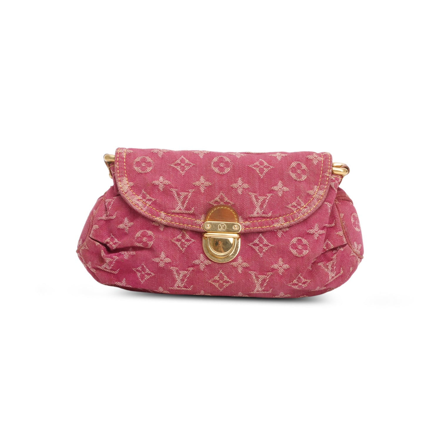 Louis Vuitton Pink Monogram Denim Mini Pleaty