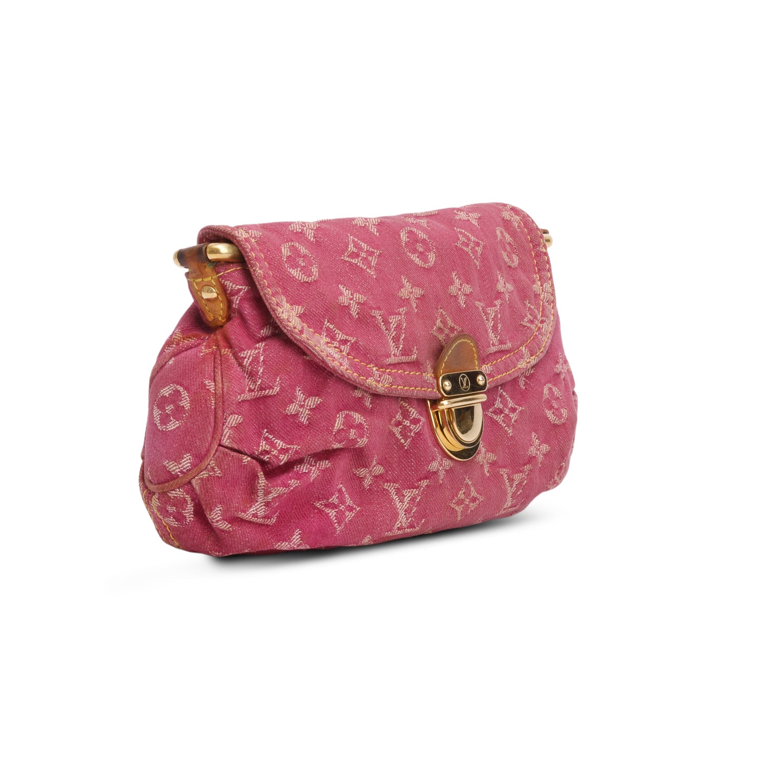 Louis Vuitton Pink Monogram Denim Mini Pleaty