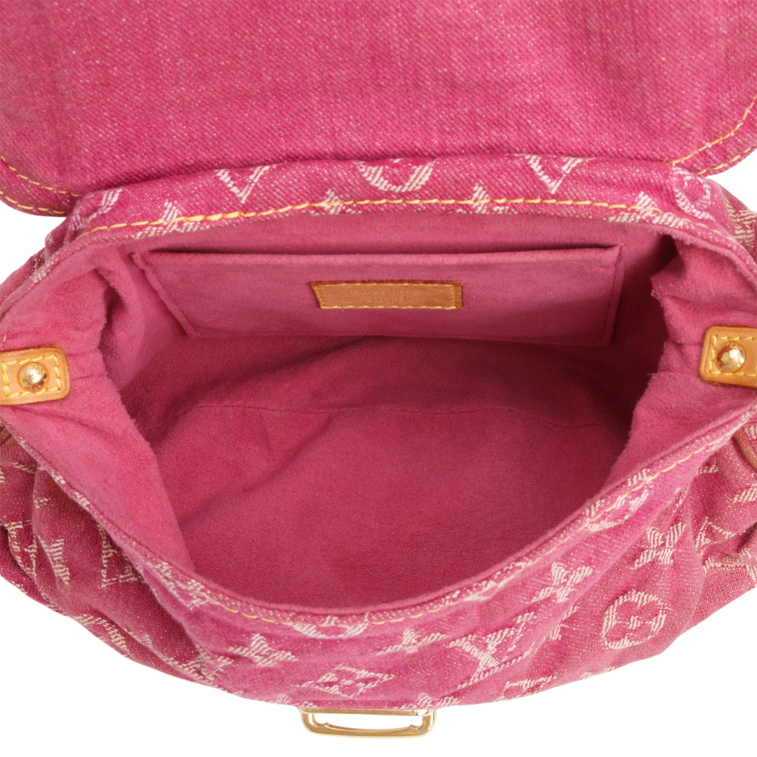 Louis Vuitton Pink Monogram Denim Mini Pleaty