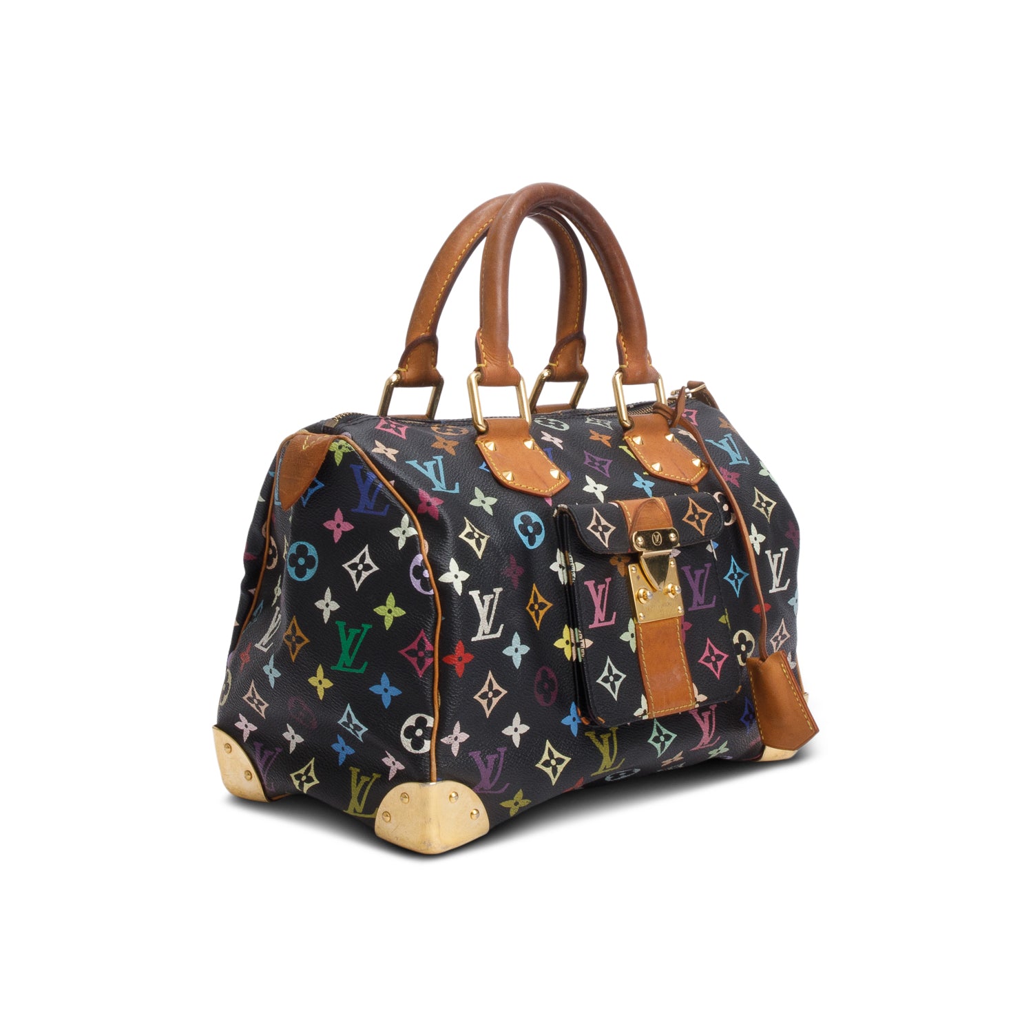 Louis Vuitton Black Monogram Multicolor Speedy 30