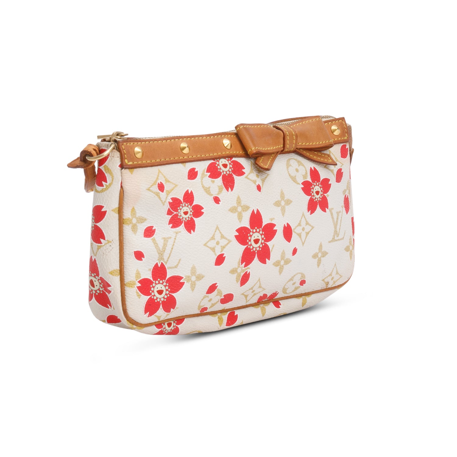 Louis Vuitton White Monogram Cherry Blossom Pochette Accessoires