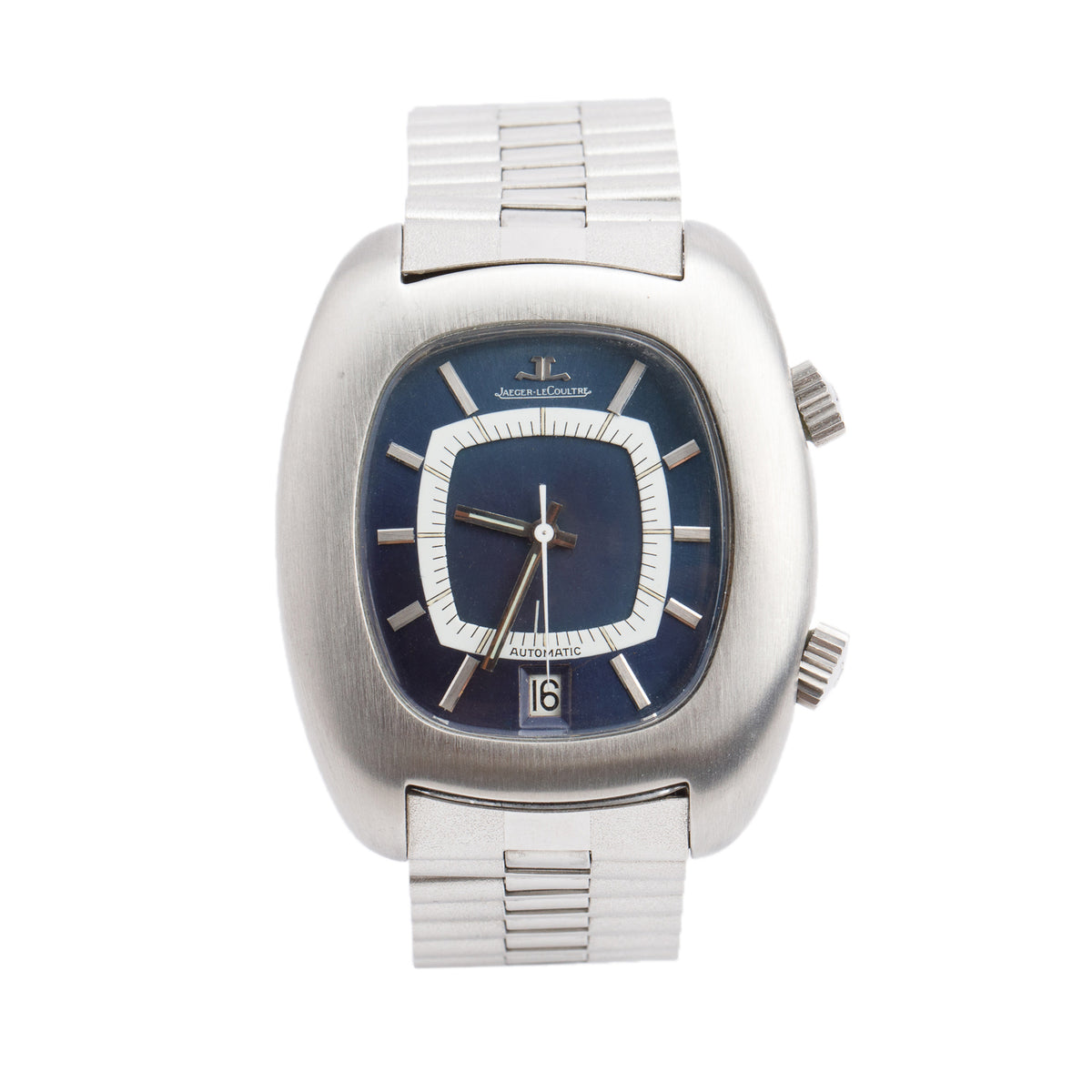 Jaeger LeCoultre Vintage Stainless Steel Memovox Alarm 38 MM