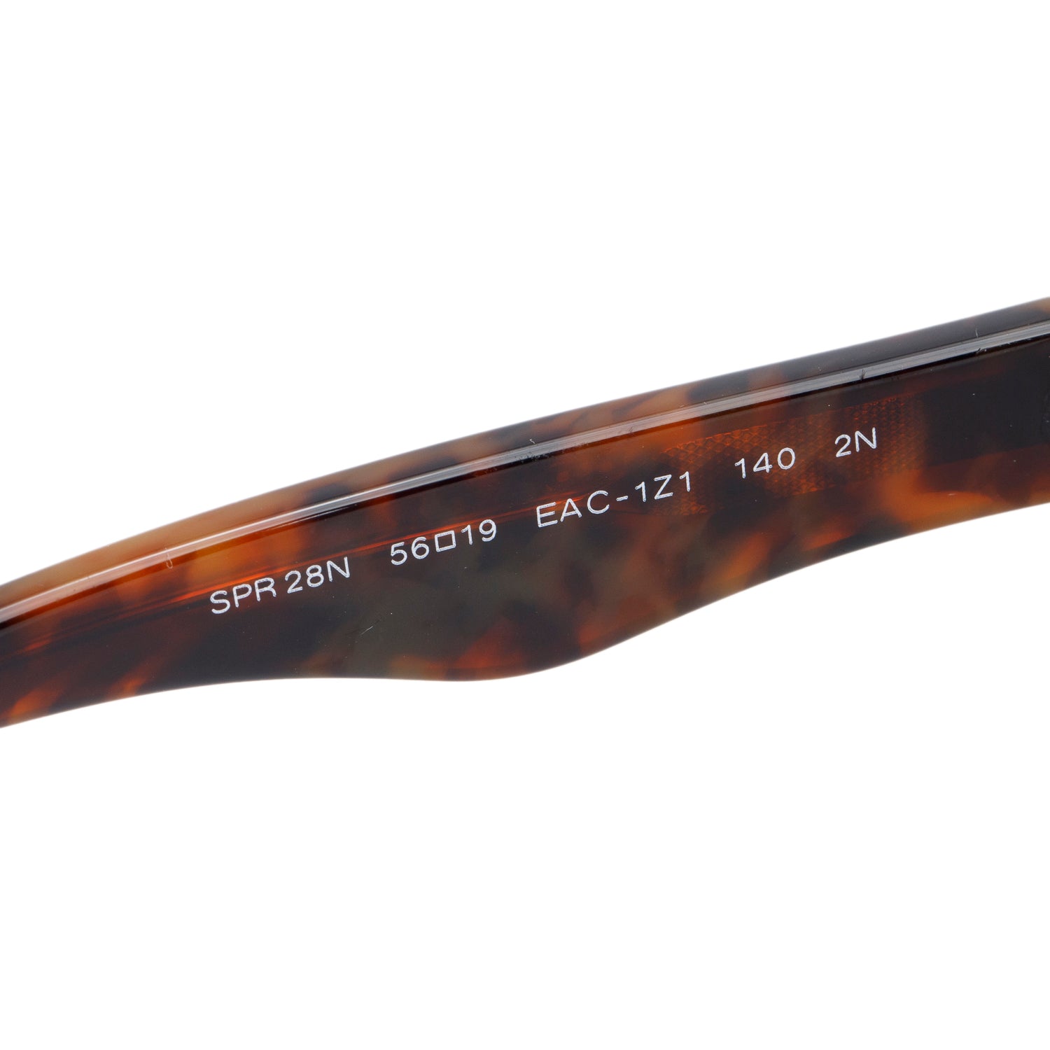 Prada SPR28N Brown Tortoise Acetate Baroque Cat Eye Sunglasses w/ Case