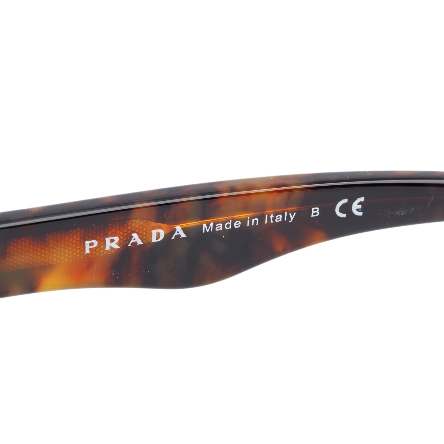 Prada SPR28N Brown Tortoise Acetate Baroque Cat Eye Sunglasses w/ Case